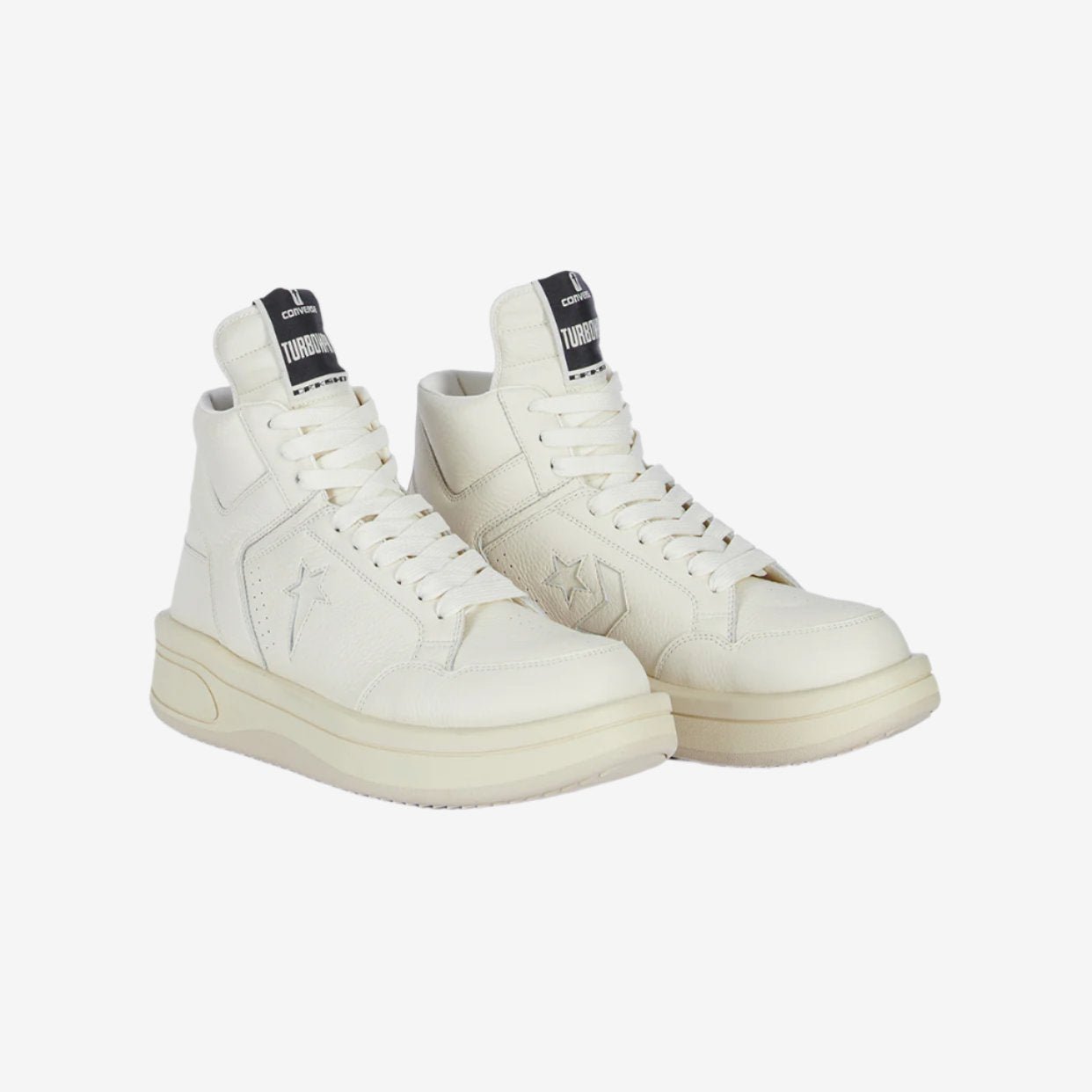 Rick Owens DRKSHDW Converse Turbowpn White Sneakers White/White - 1
