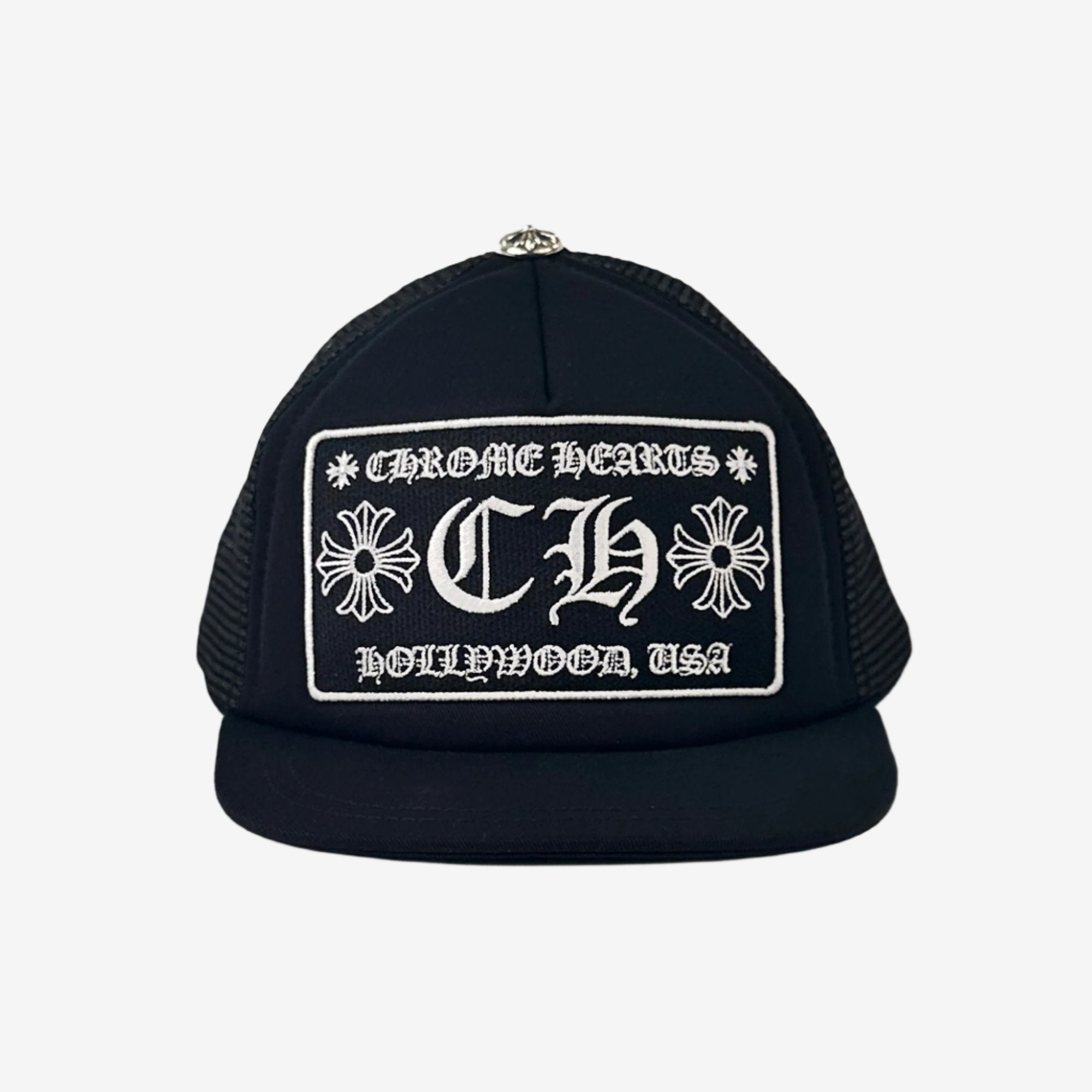Chrome Hearts Kids CH Patch Black Trucker Cap Black - 1