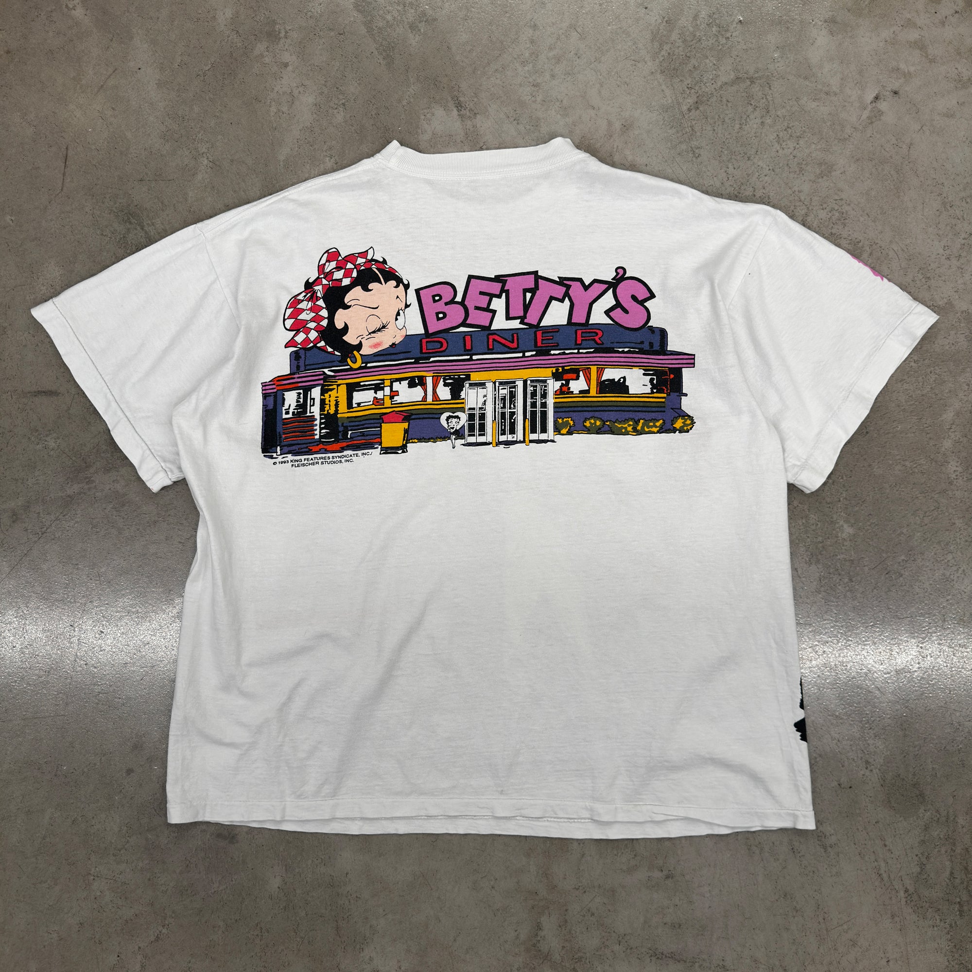 Earthling VIP Betty Boop AOP Vintage T-Shirt White - 3