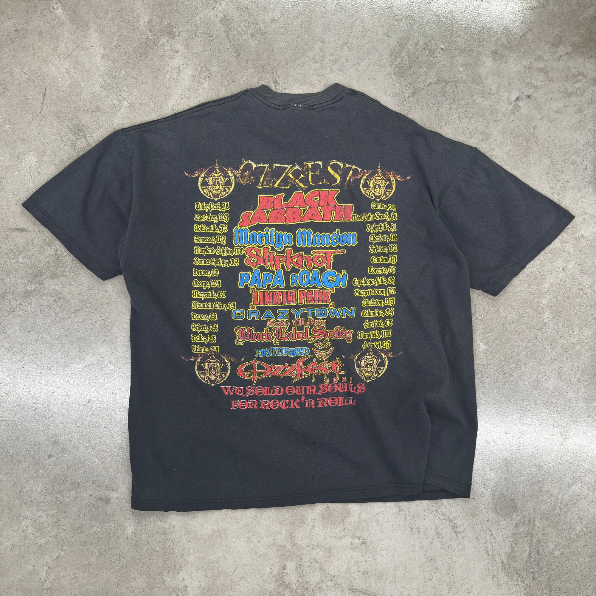 Earthling VIP Ozzfest Vintage T-Shirt Black - 3