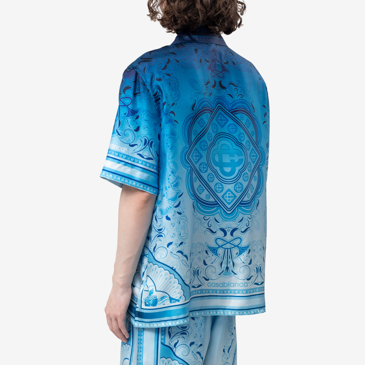 Egyptian Rug Cuban Collar Silk SS Shirt
