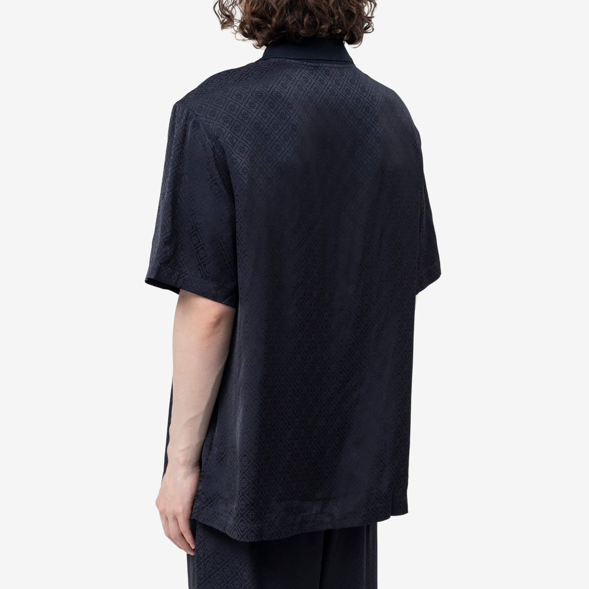 Viscose Monogram Knit Collar Polo
