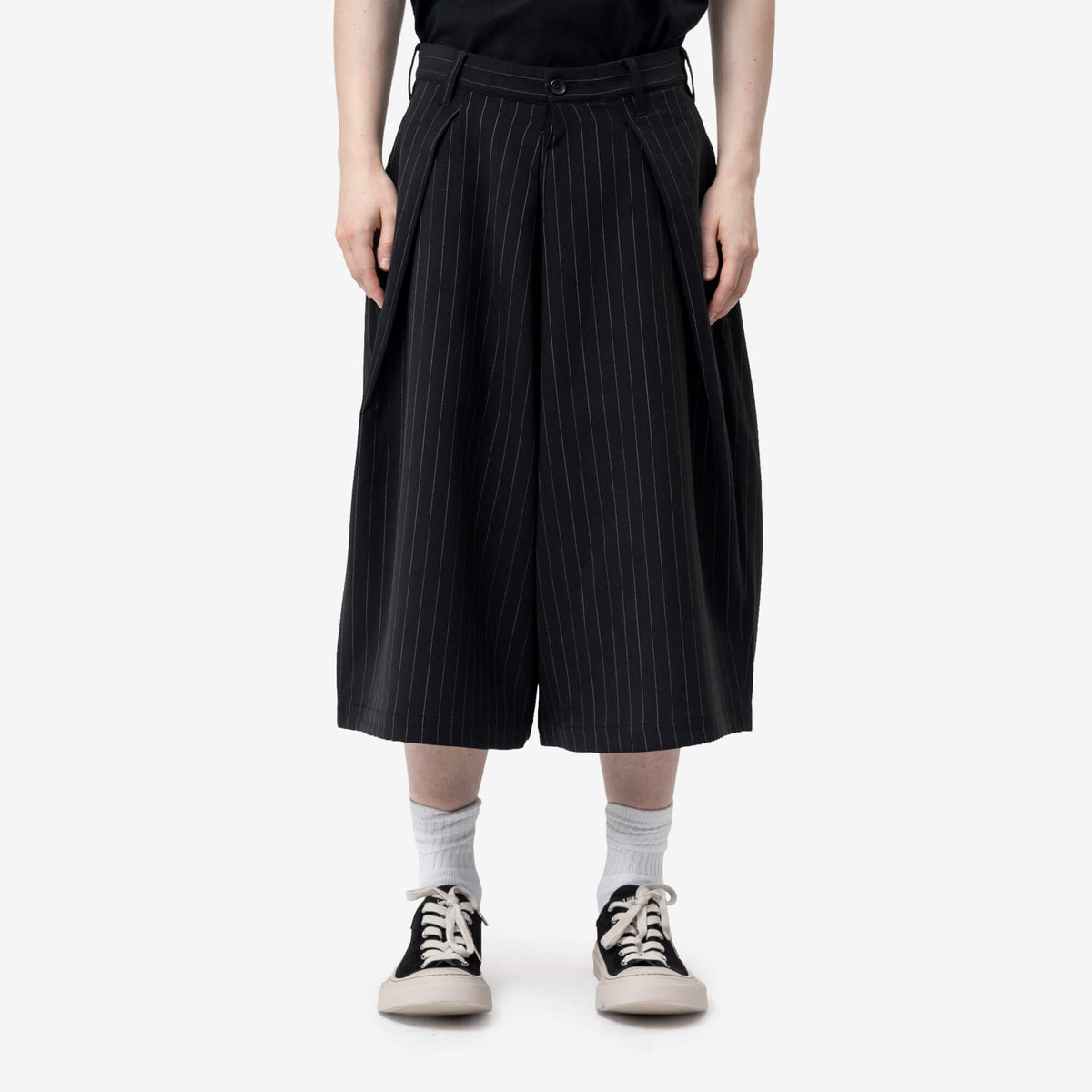 Cropped Bonded Wool Pants