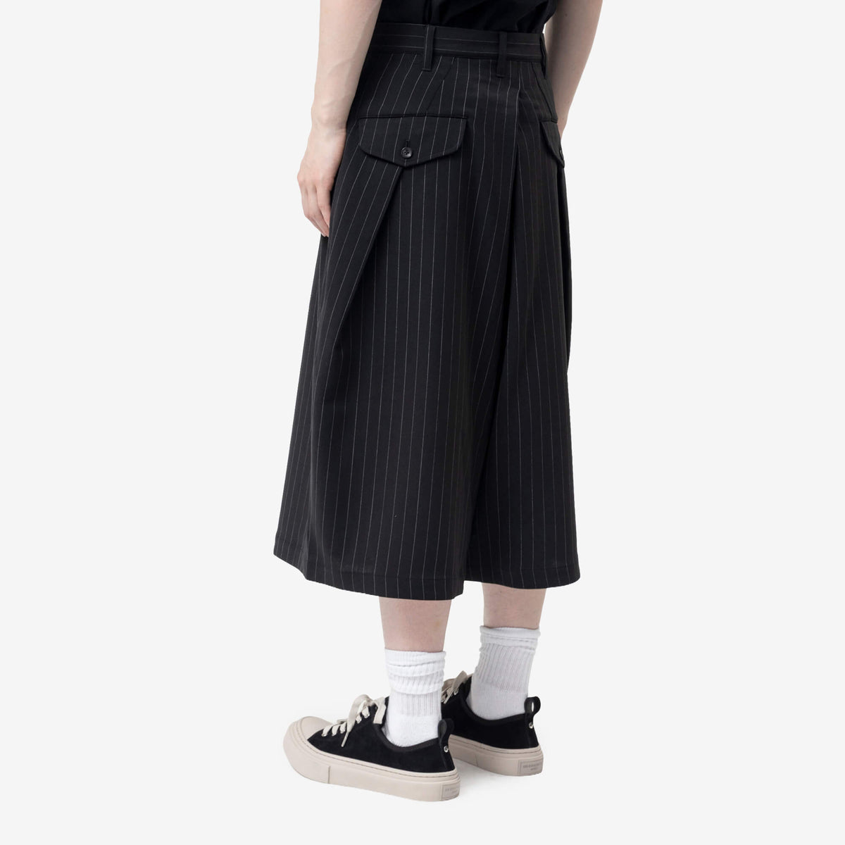 Cropped Bonded Wool Pants