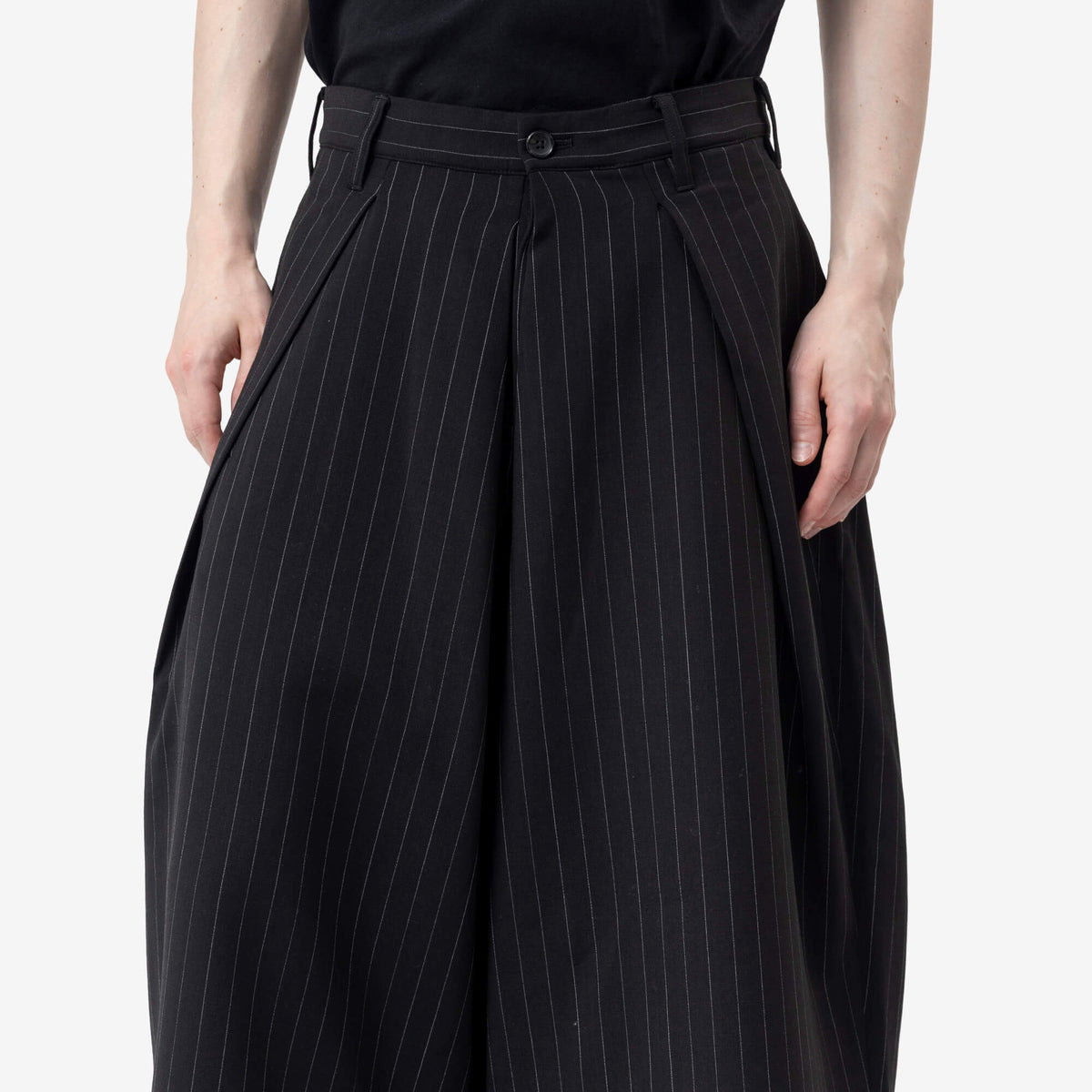 Cropped Bonded Wool Pants