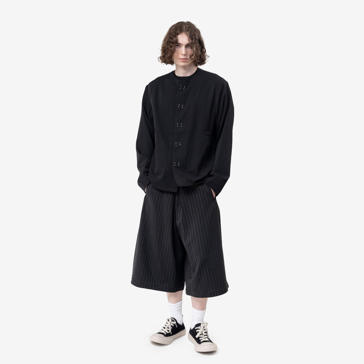 Cropped Bonded Wool Pants