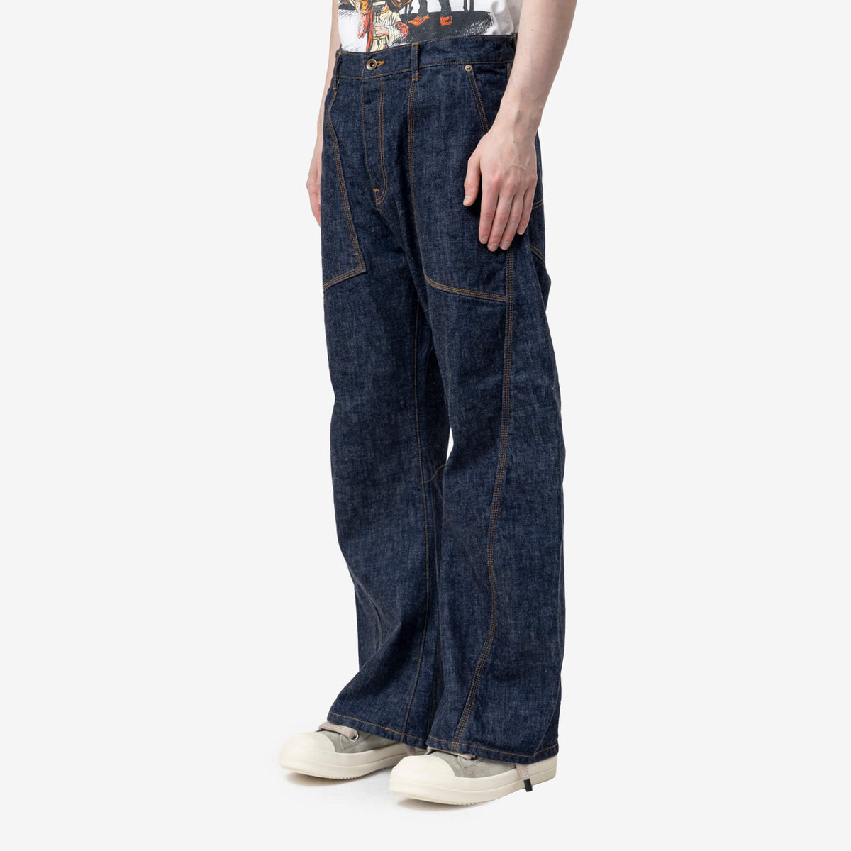 3D Cutting Denim Jeans