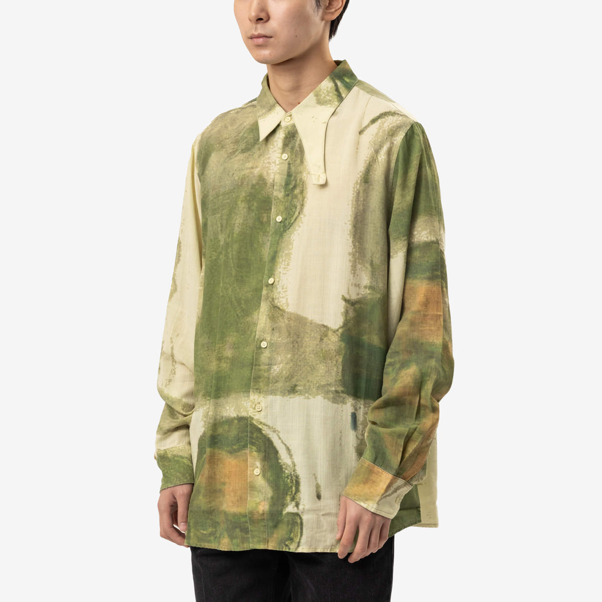 Face Sketches Storm Flap Button Up Shirt