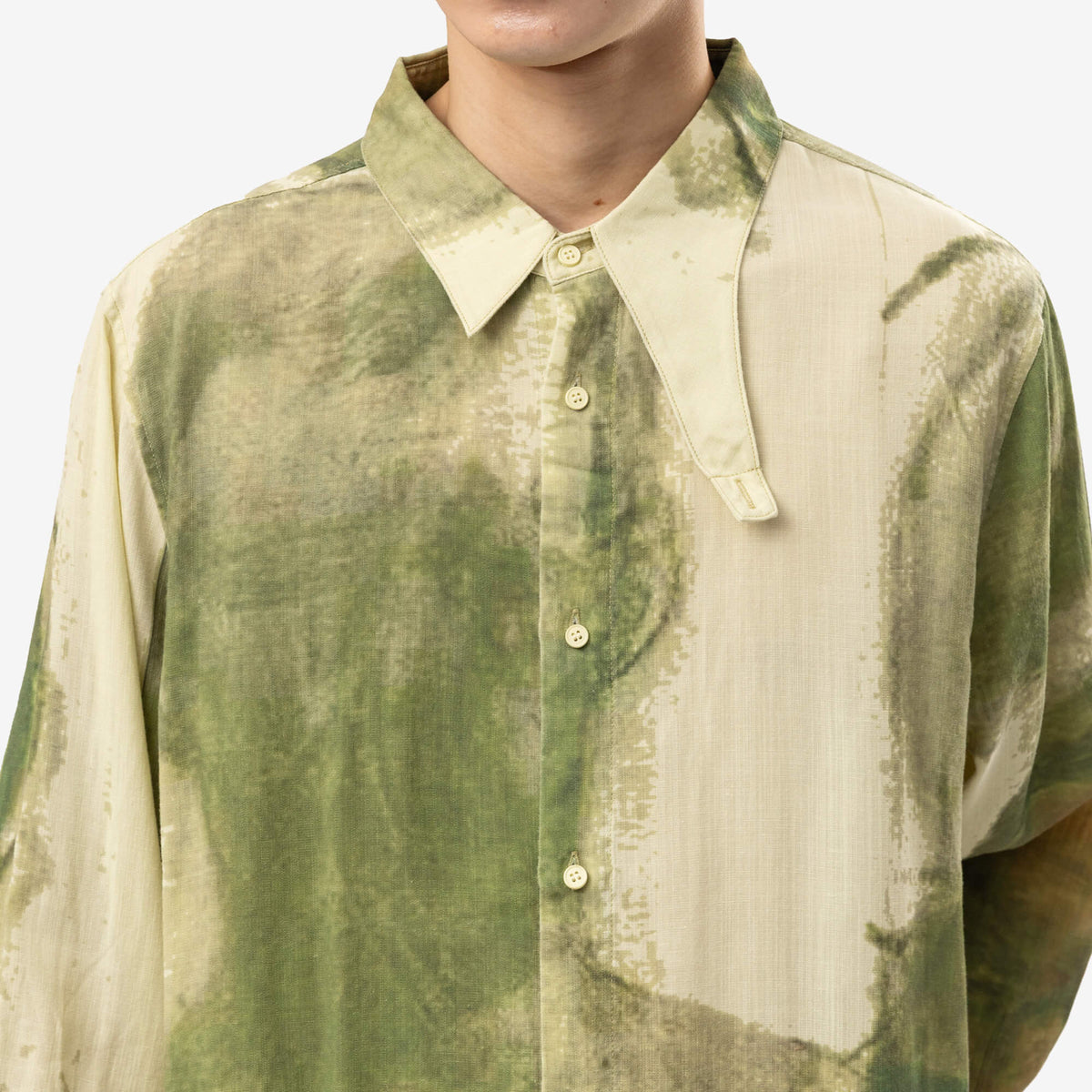 Face Sketches Storm Flap Button Up Shirt