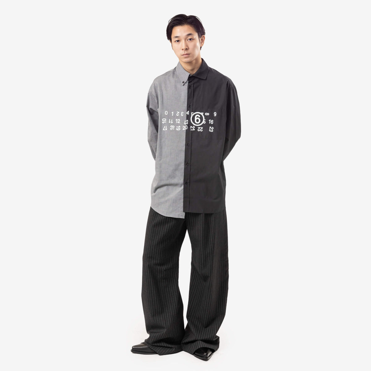 Pantalon de tailleur bicolore