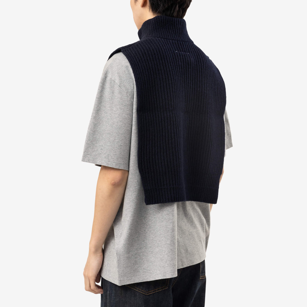 Ribbed Quarter Zip Stole