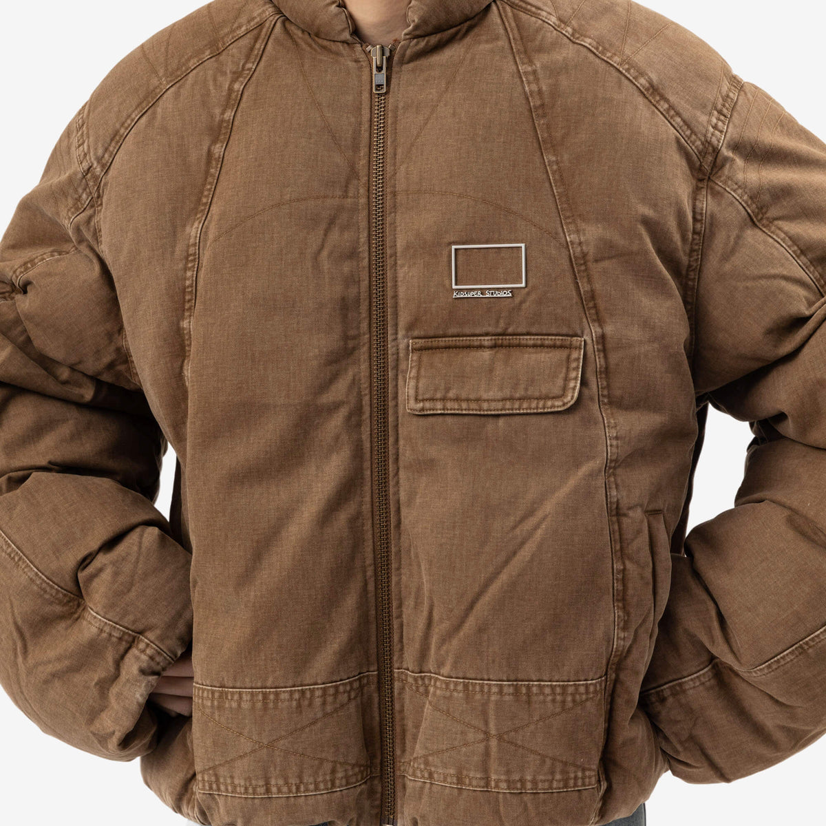 Girl Face Washed Cotton Bomber