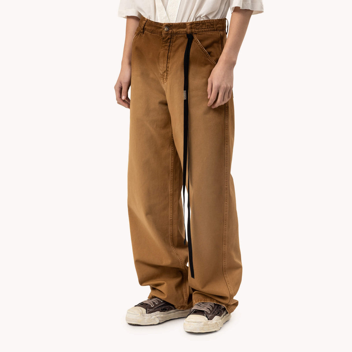 Pantalon Tor droit ample délavé au soleil camel