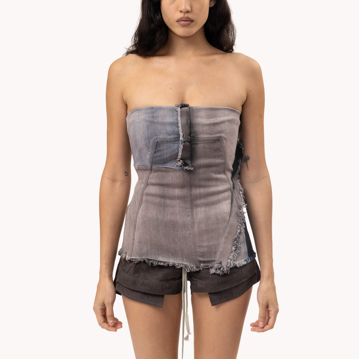 Womens Denim Bustier Top