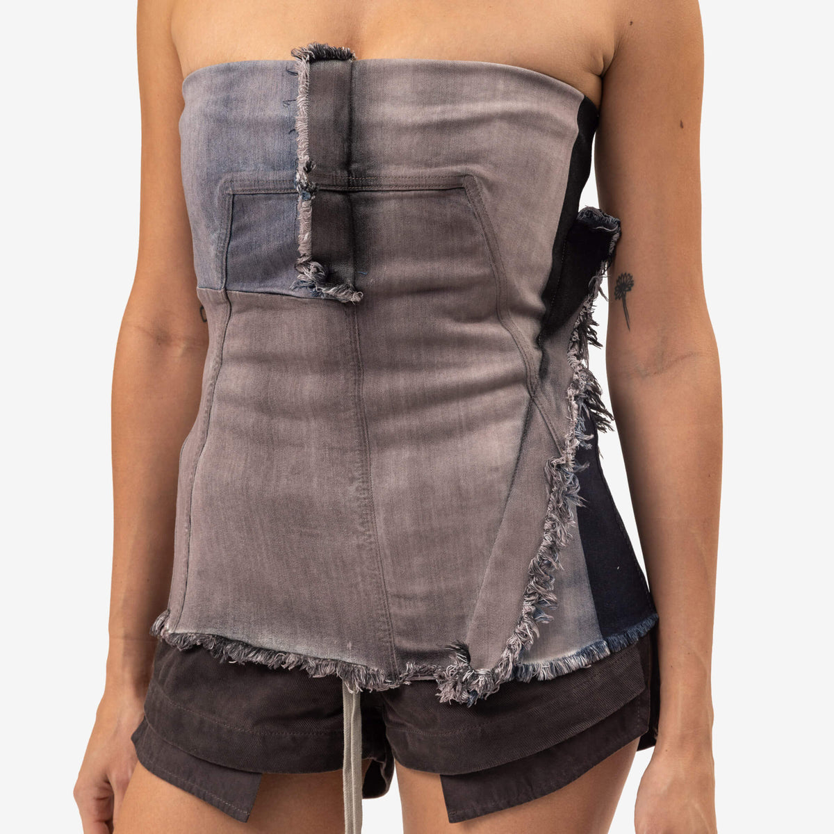 Womens Denim Bustier Top