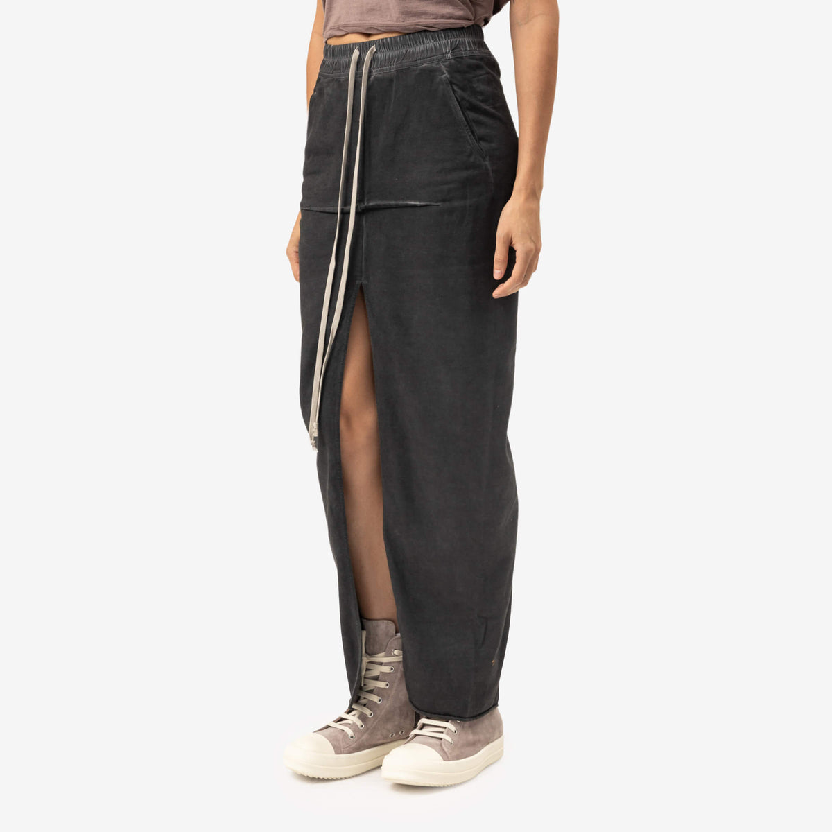 Womens Pull On Sliced Pillar Skirt