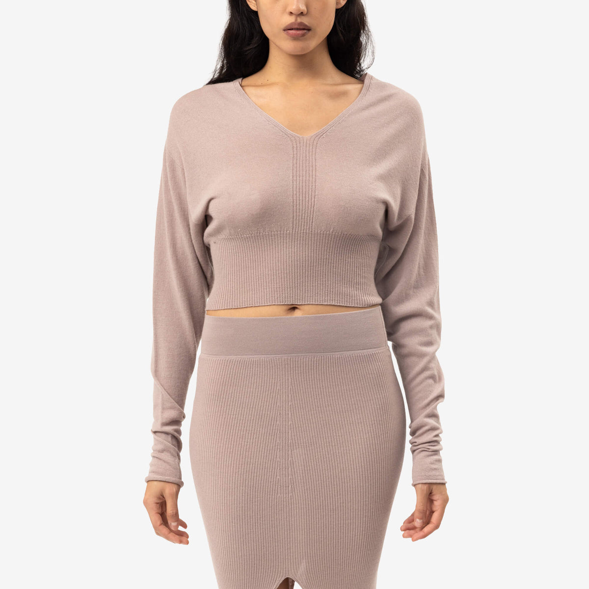 Womens V-Neck Cropped Top