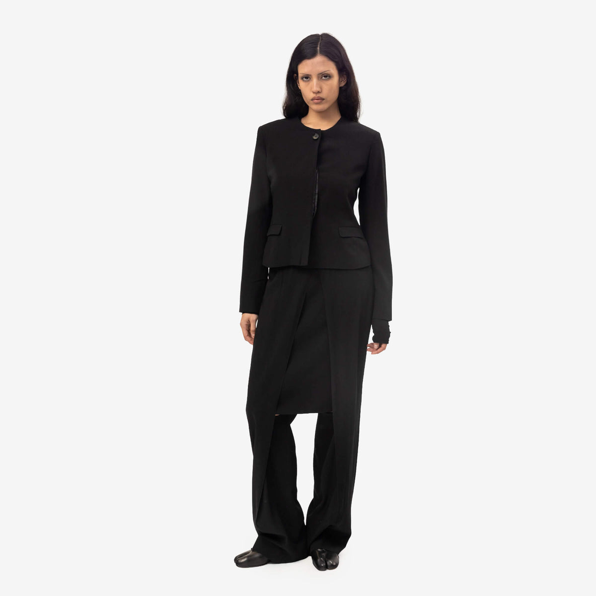 Womens Petronella Overlap Skirt Suit Trousers