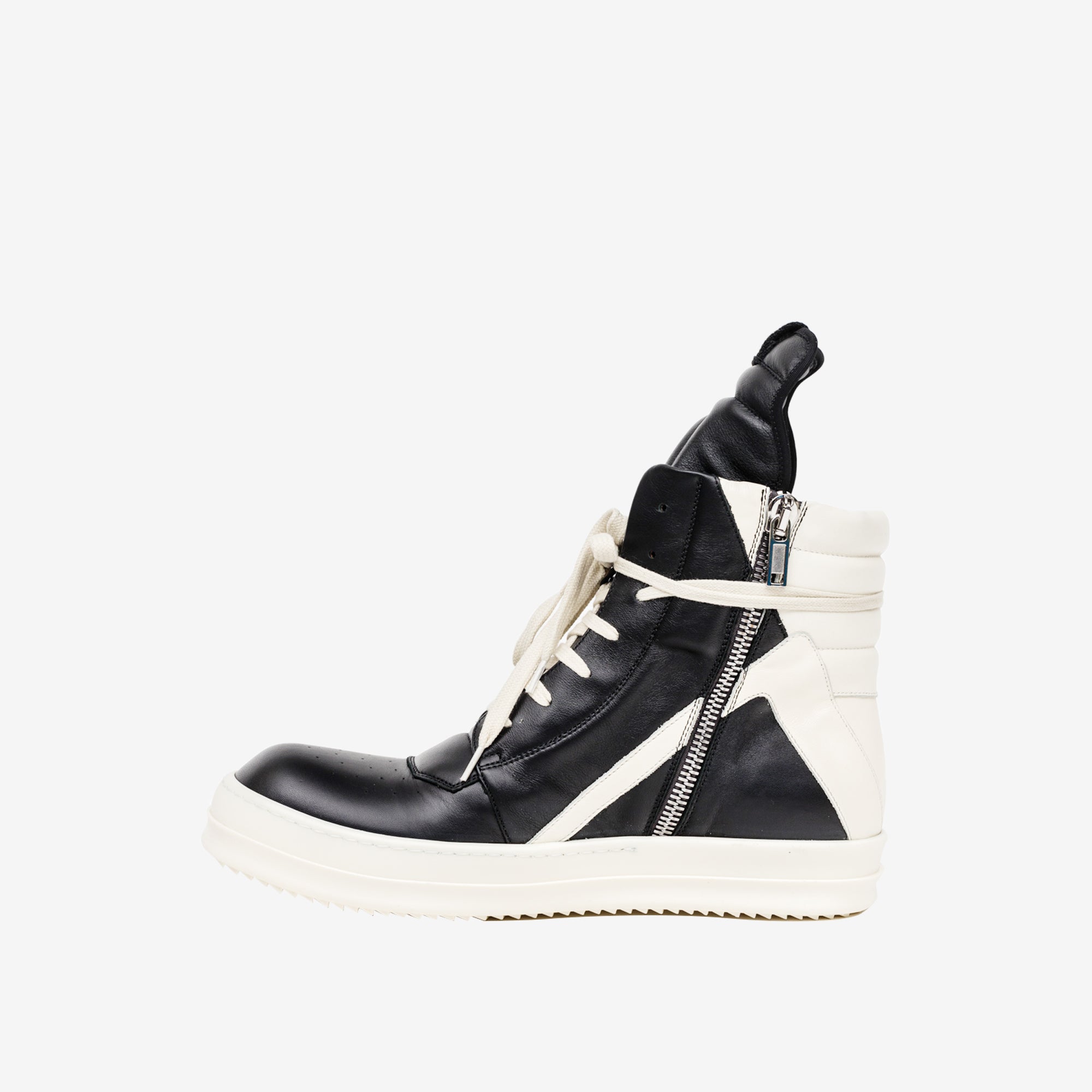 Rick Owens Geobasket Sneakers Black/Milk/Milk - 4