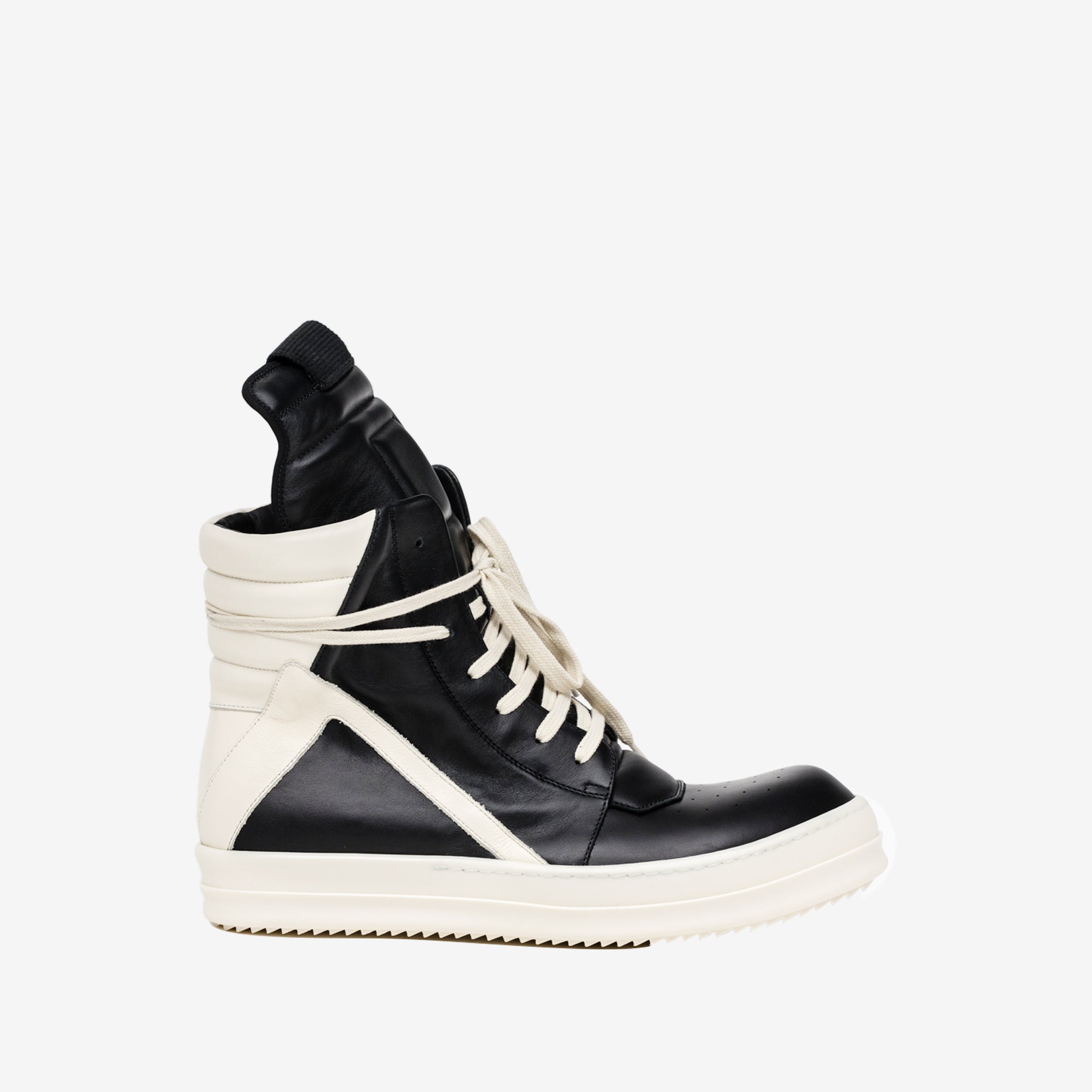 Rick Owens Geobasket Sneakers Black/Milk/Milk - 3