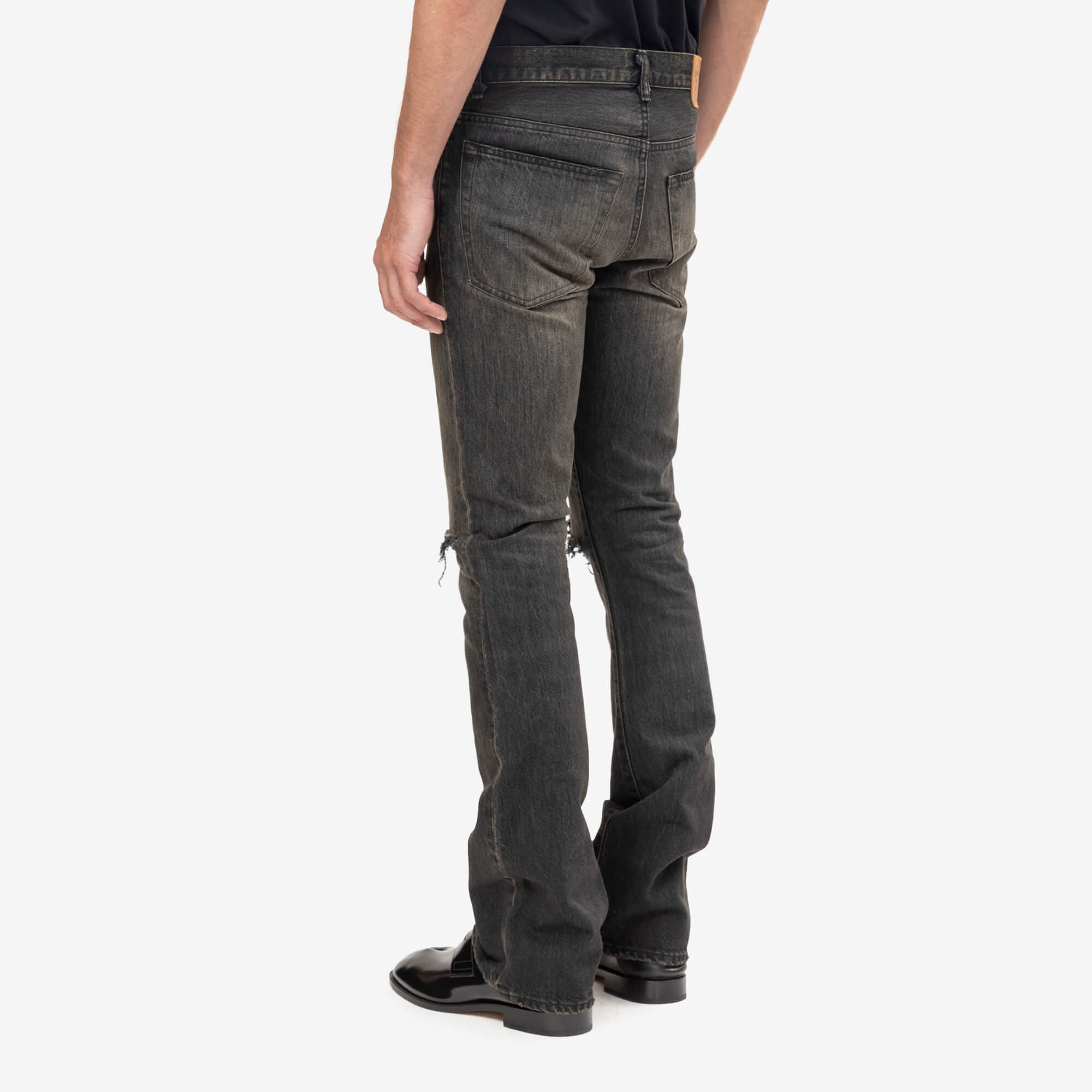 Distressed Slim Bootcut Jeans