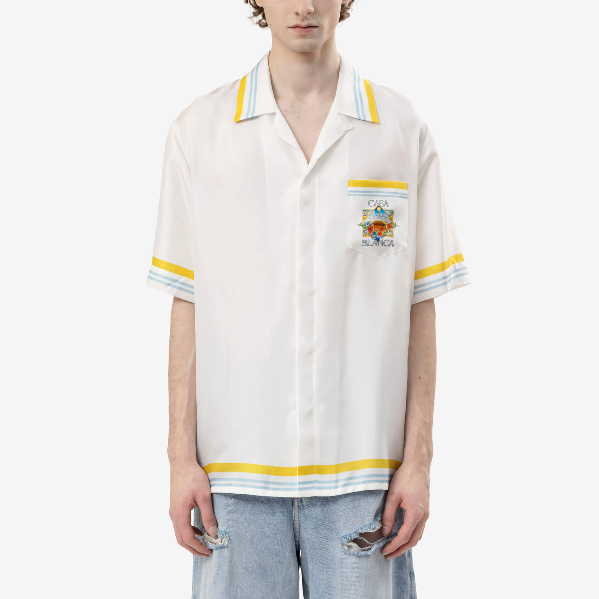 Tennis Landscape Cuban Collar SS Shirt