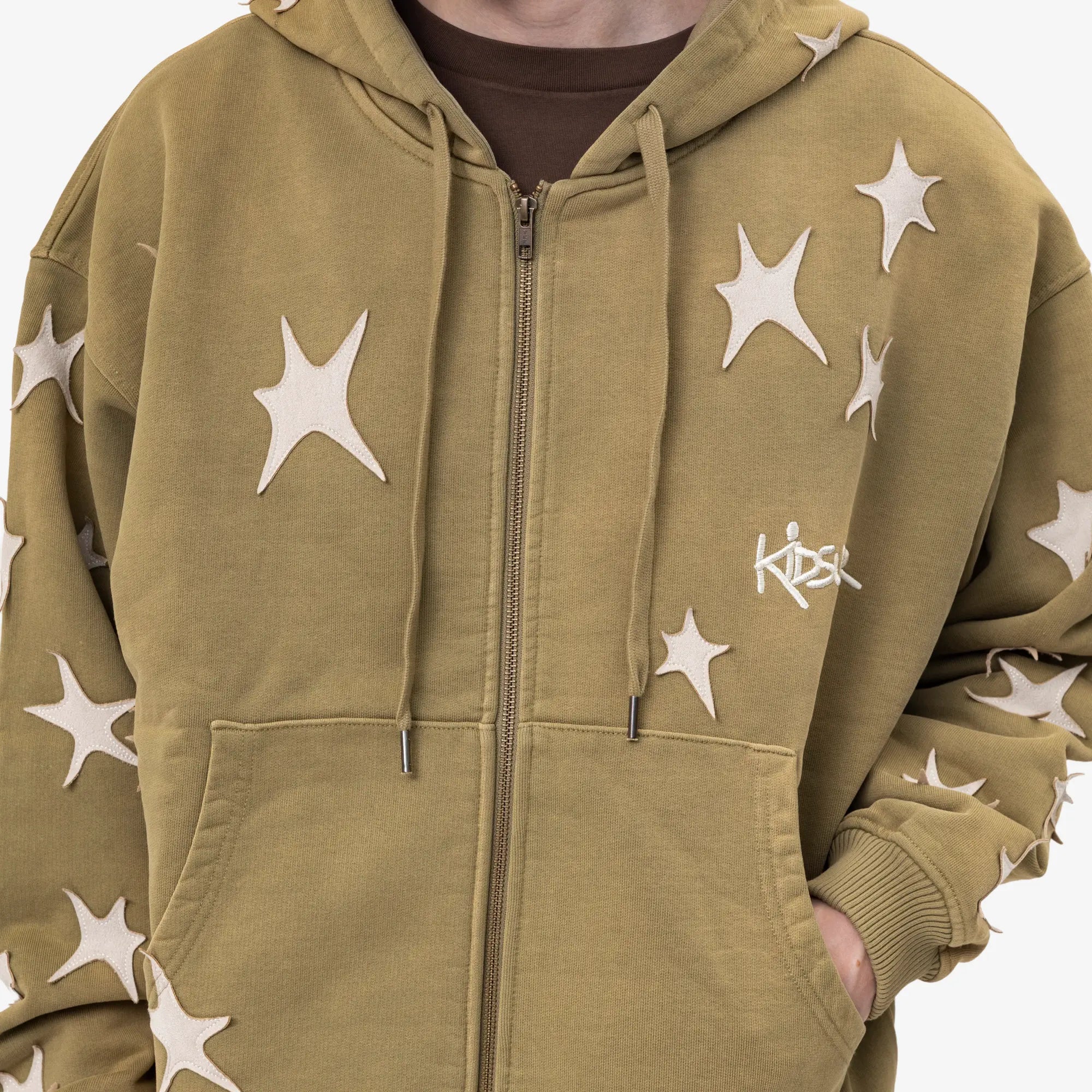 Stars Patchwork Washed Hoody