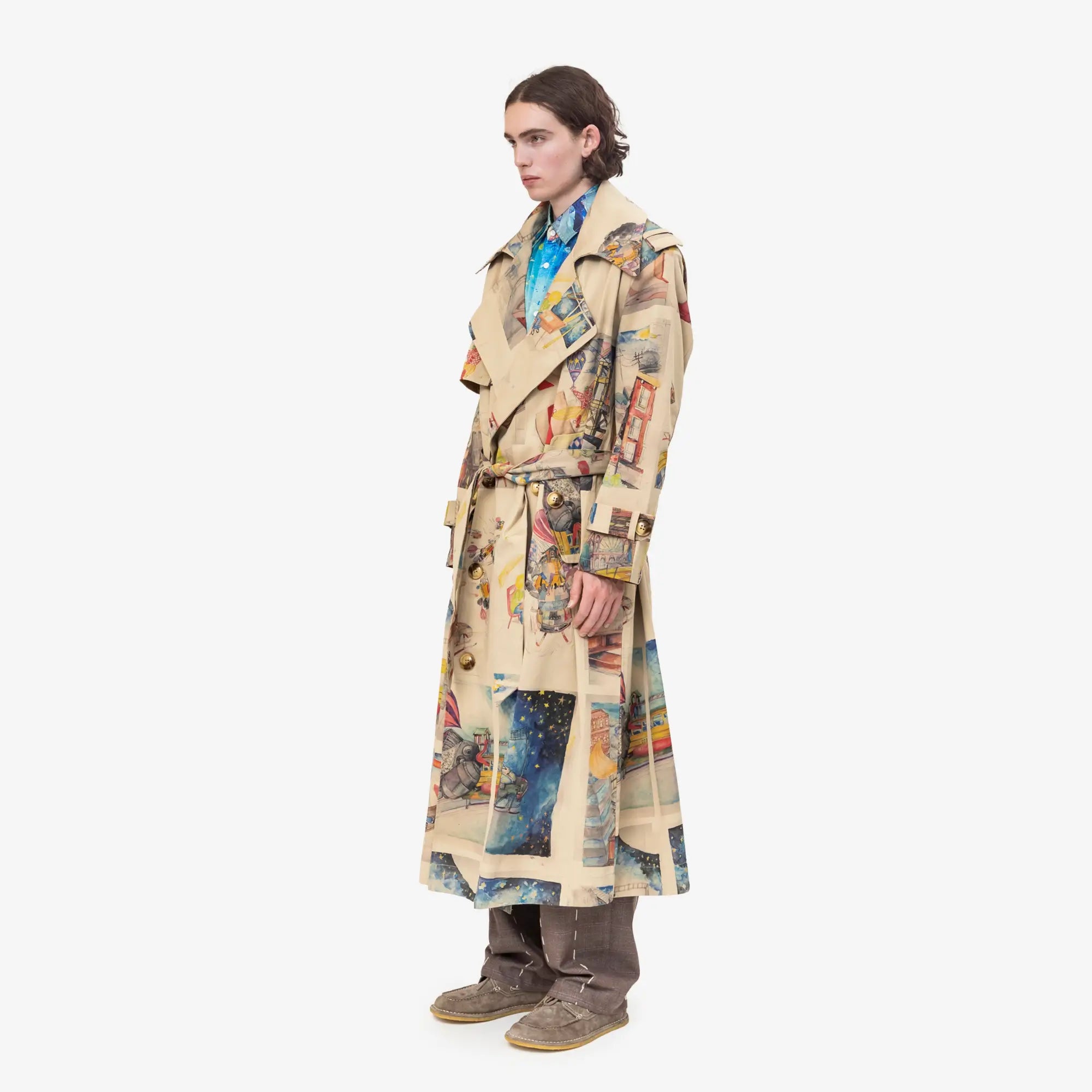 Book Paintings Trenchcoat