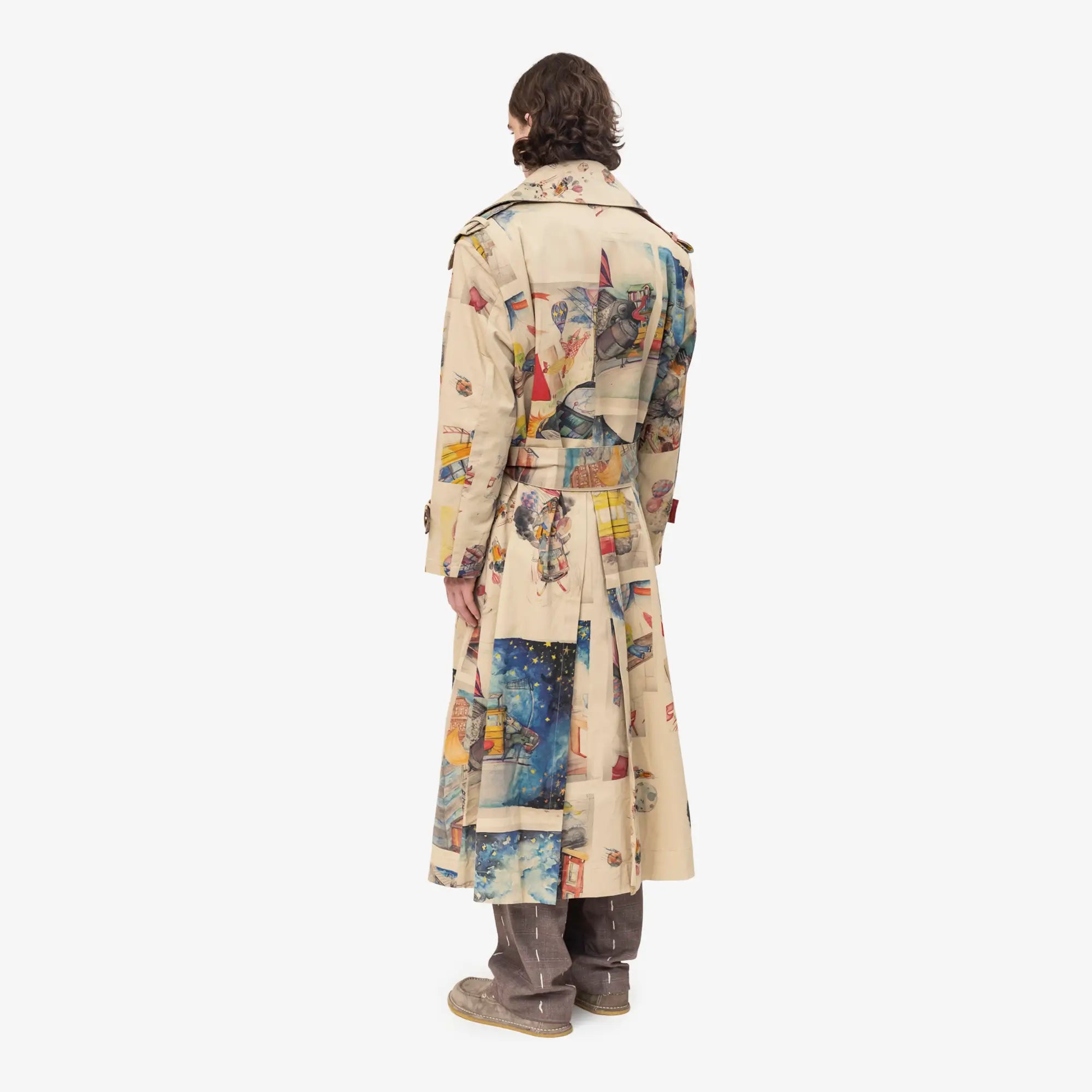 Book Paintings Trenchcoat