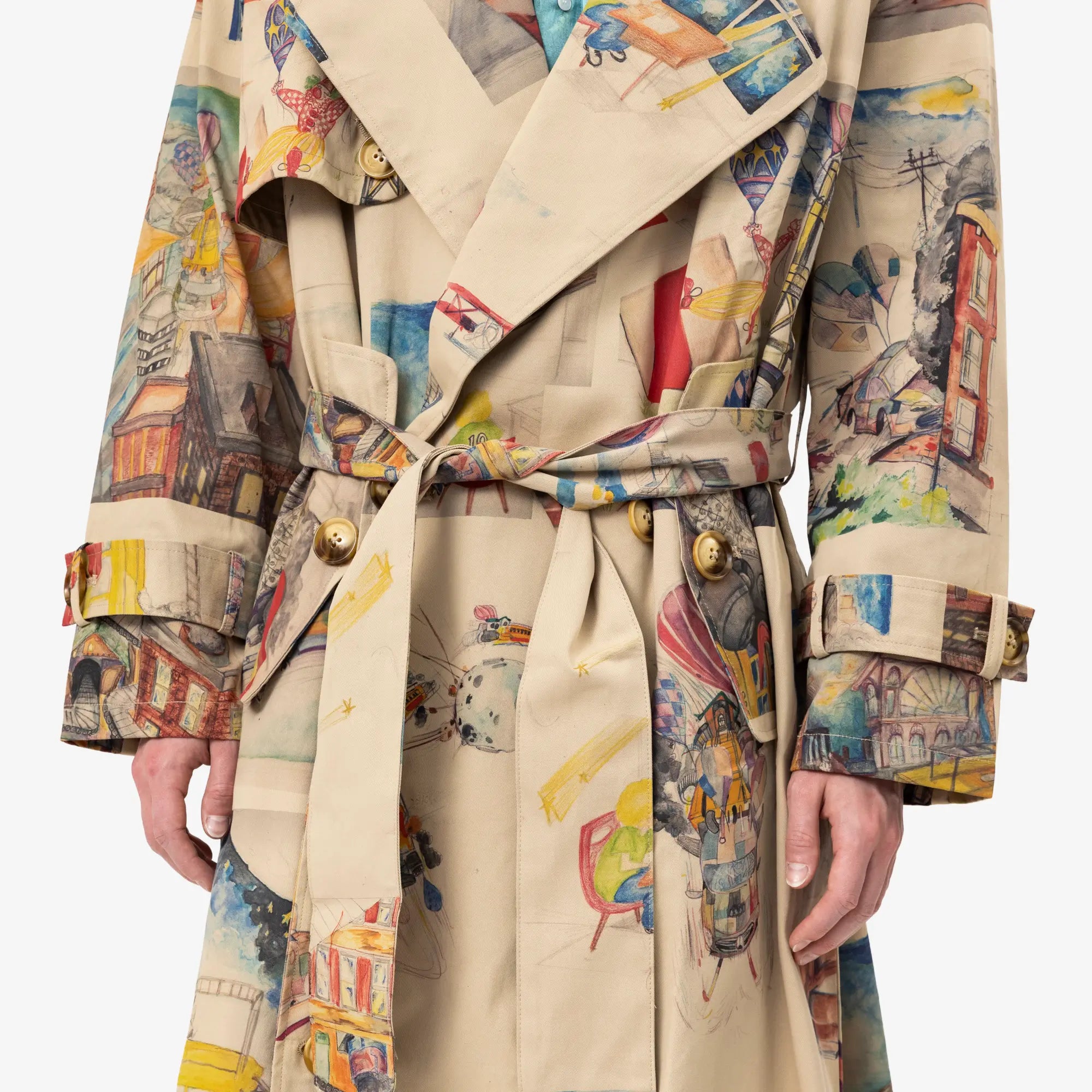 Book Paintings Trenchcoat