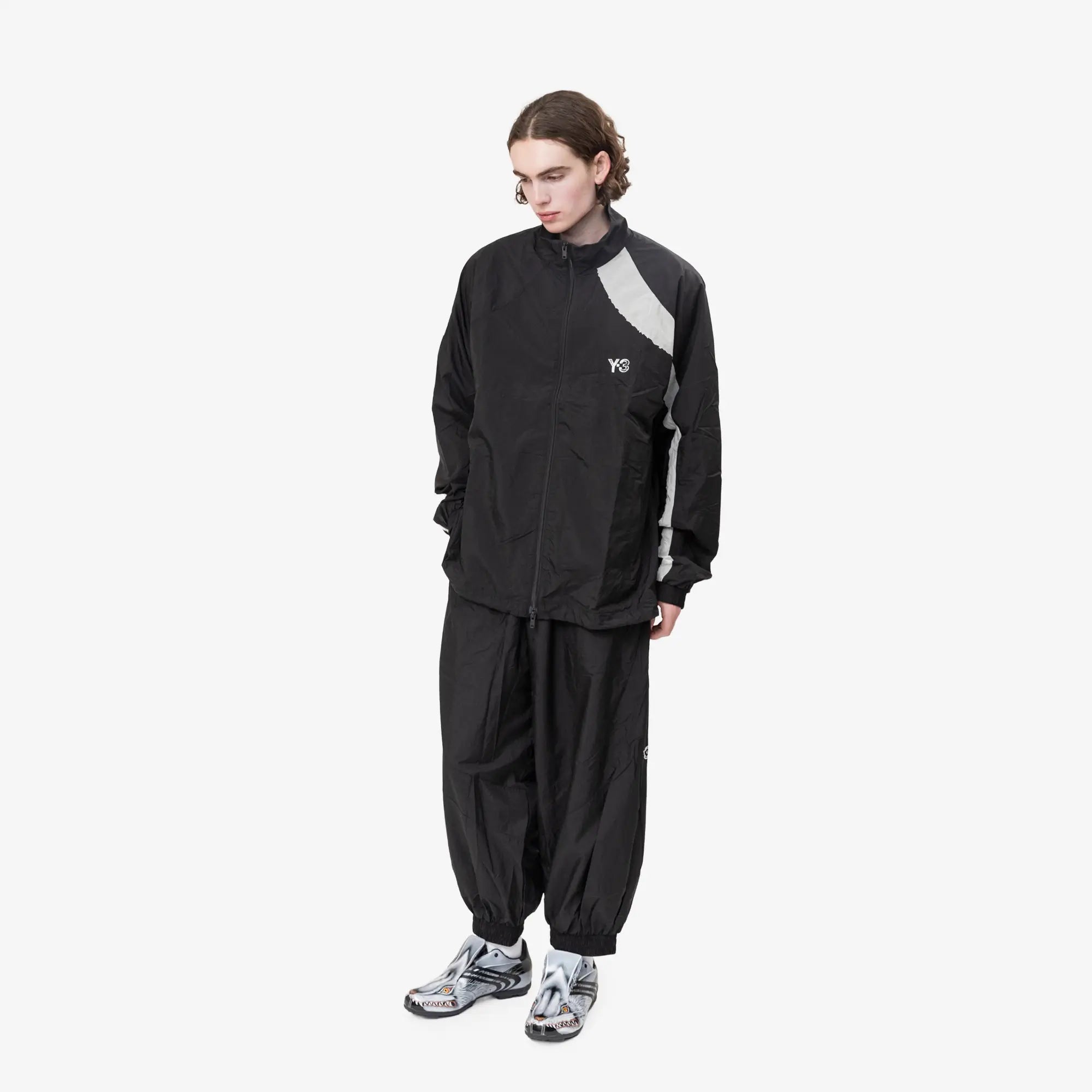 Raw Edge 3 Stripes Nylon Shell Jacket