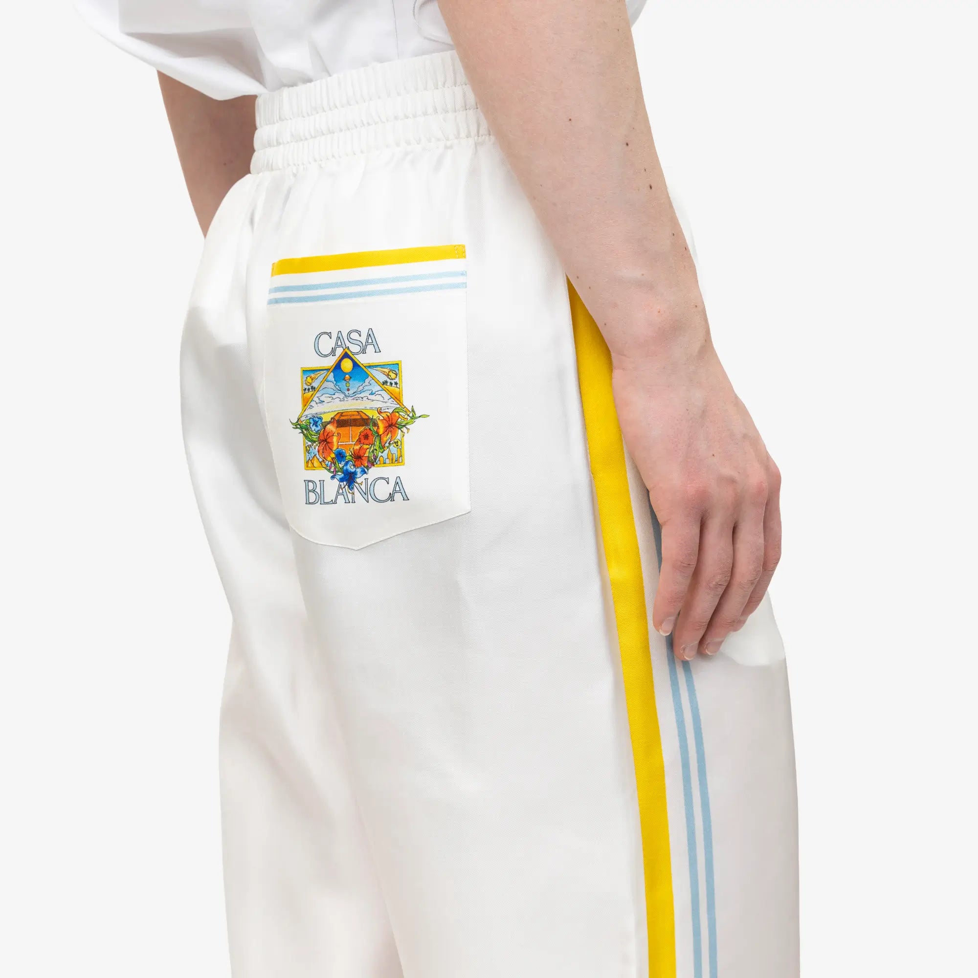 Tennis Landscape Silk Twill Trousers