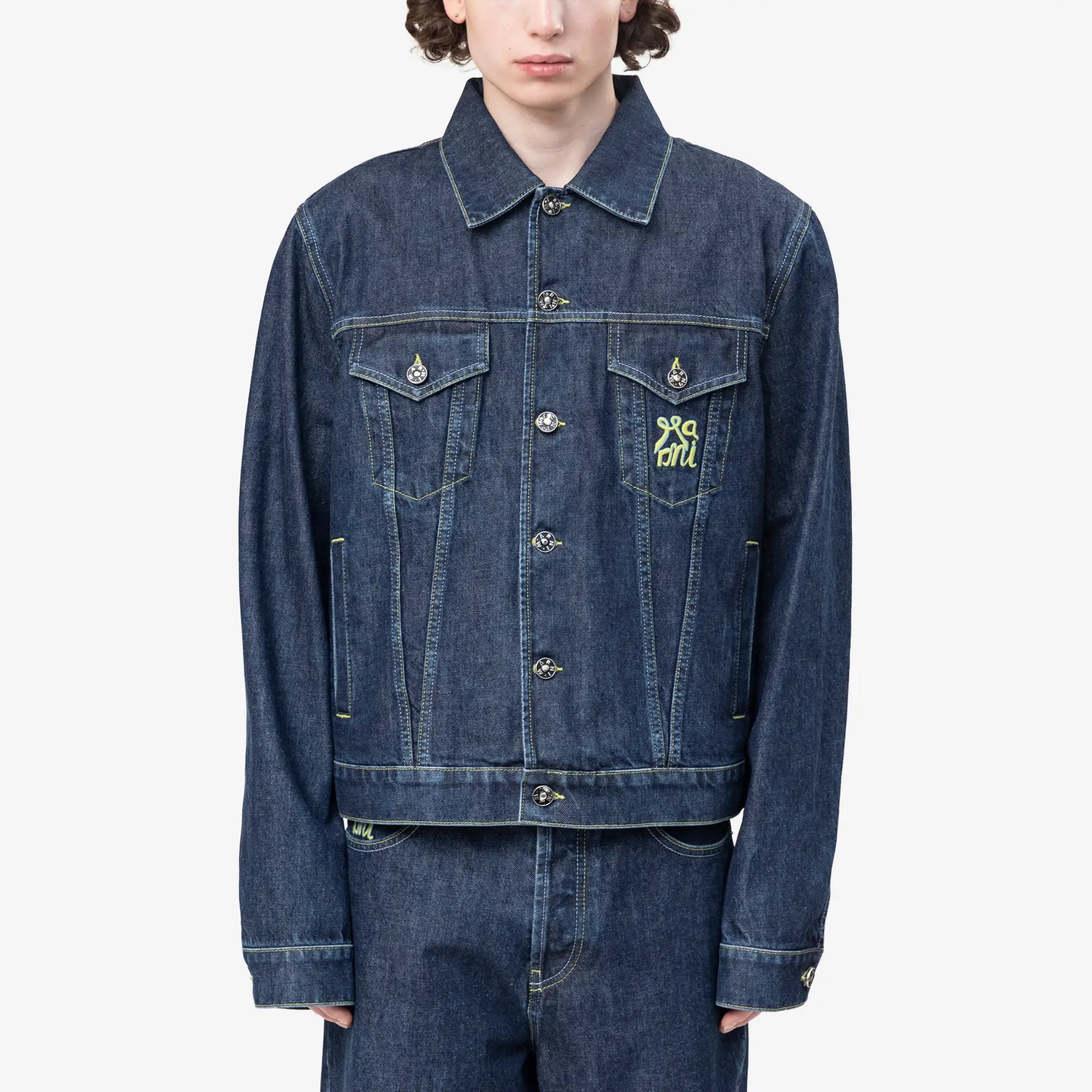 Unwashed Blue Denim Trucker Jacket