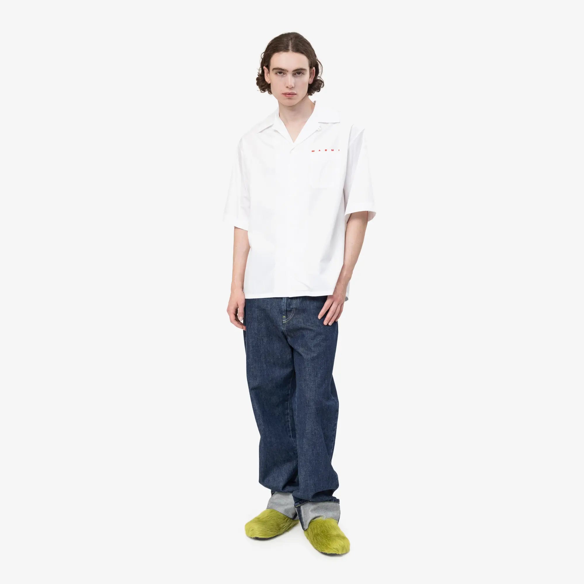 Peeping Logo Pocket Bowling Shirt