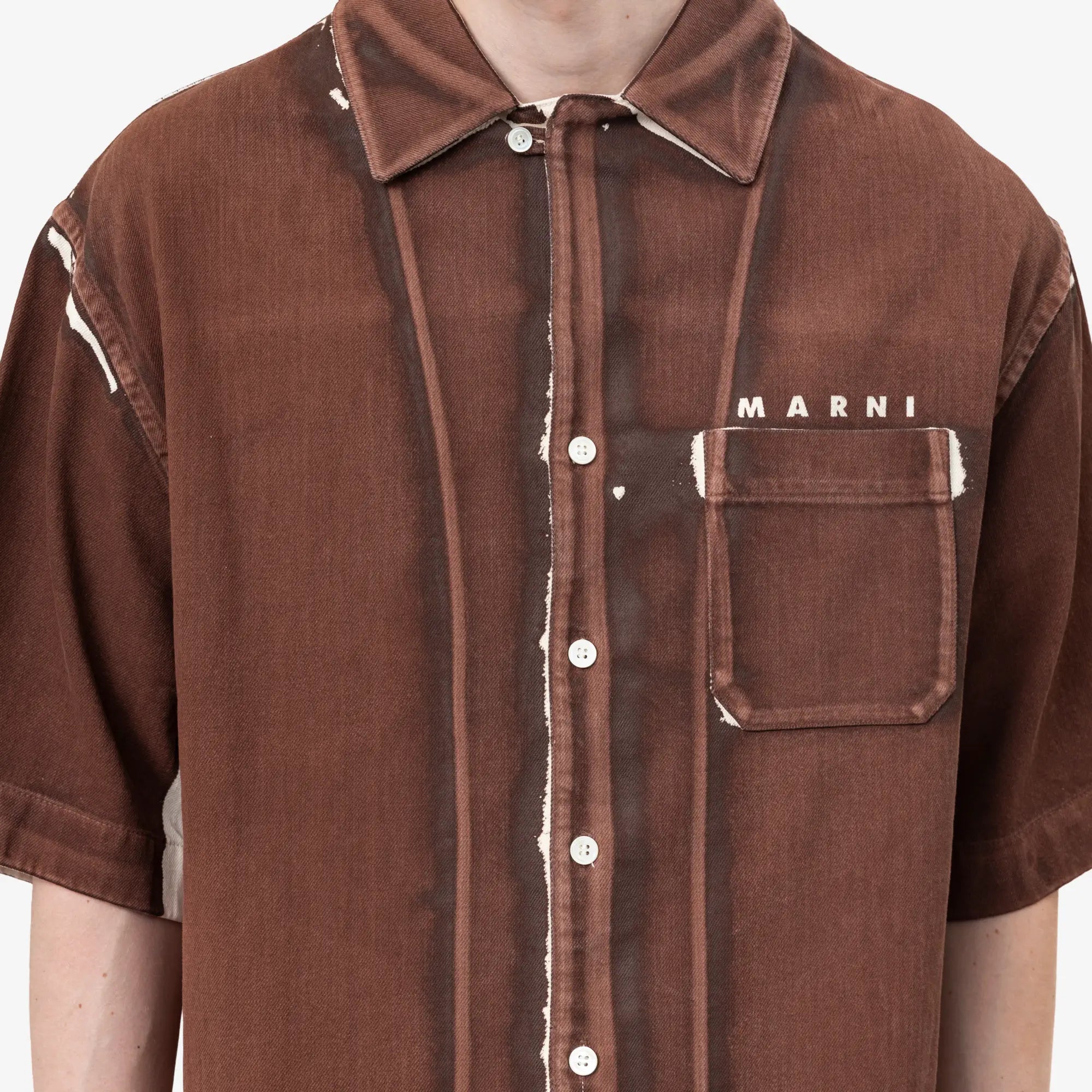Screen Printed Light Denim SS Shirt