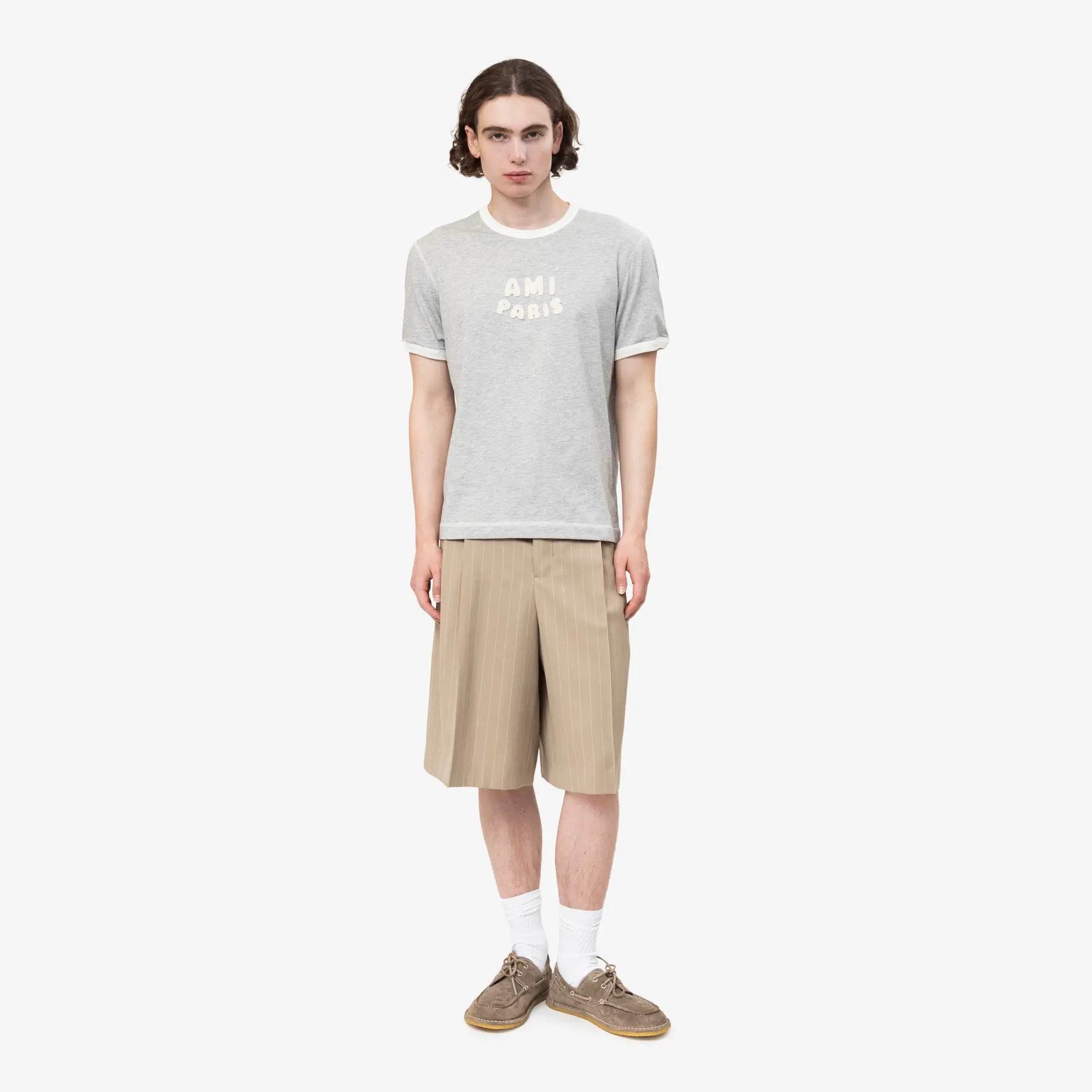 Ami Paris Knitted Patch T-Shirt