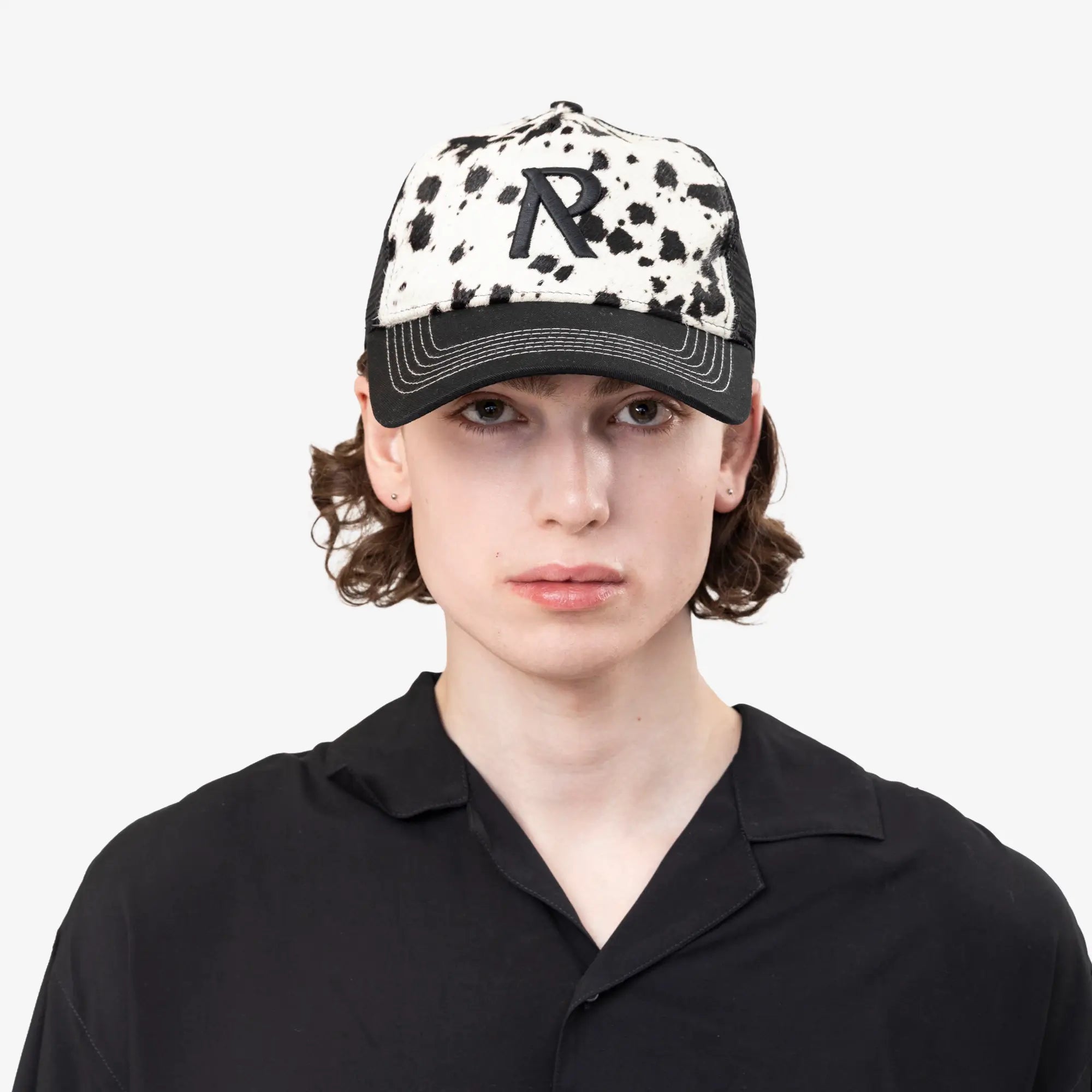 Cow Hide Print Cap