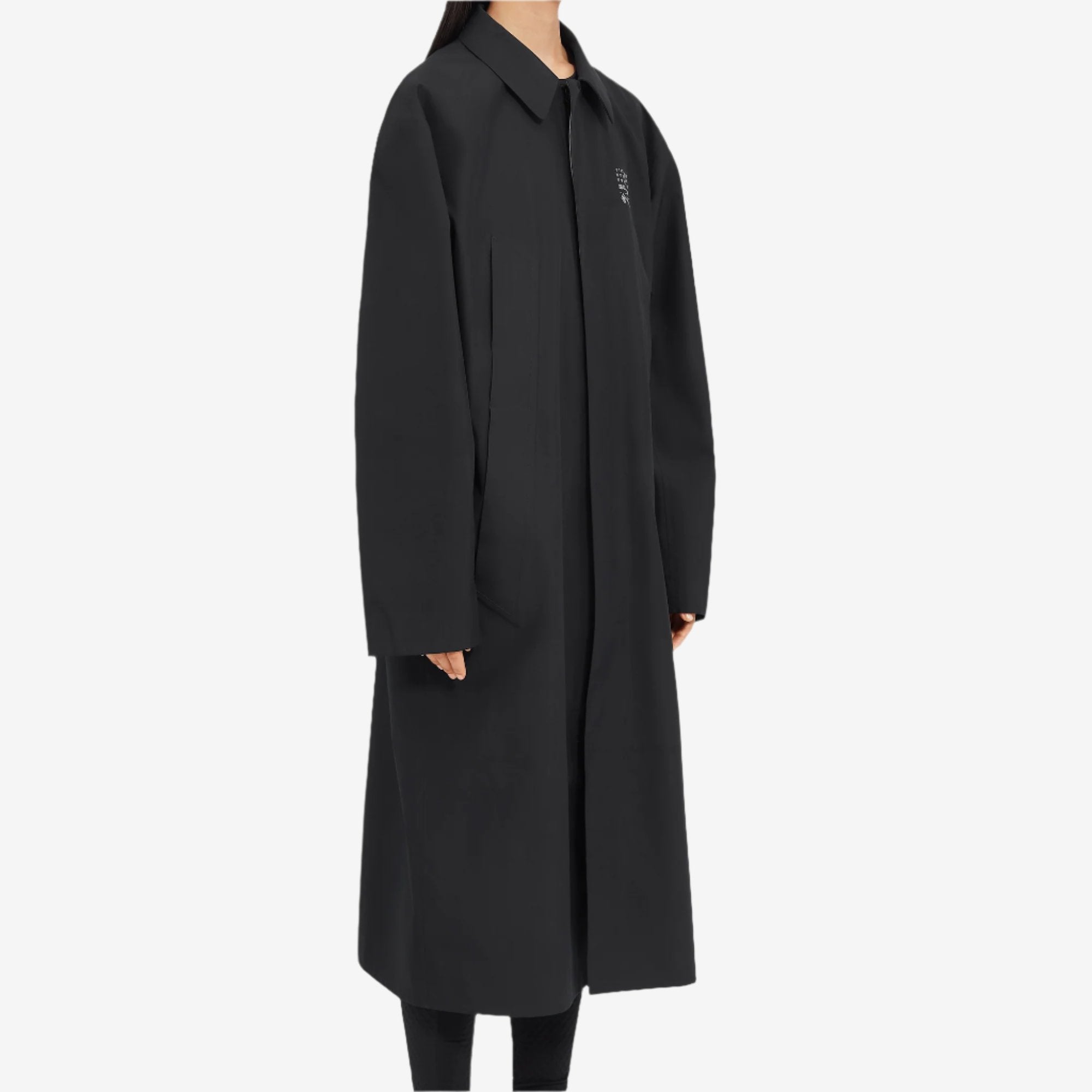 MM6 Salomon Trench Coat Black - 3