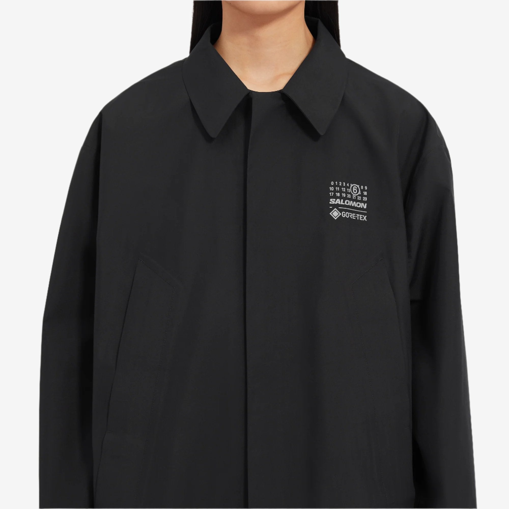 MM6 Salomon Trench Coat Black - 5