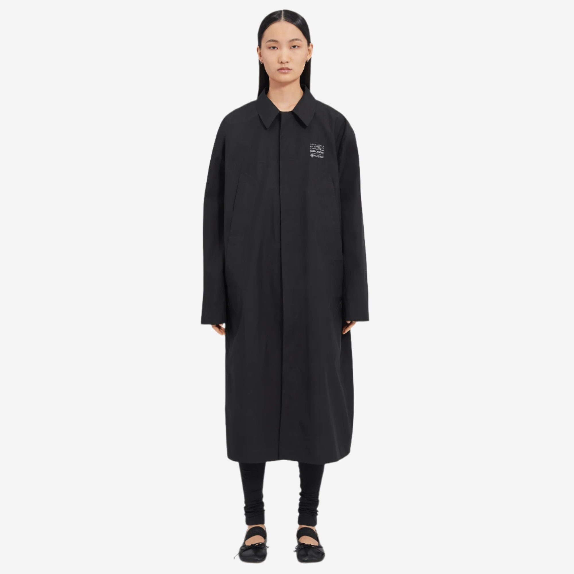 MM6 Salomon Trench Coat Black - 2
