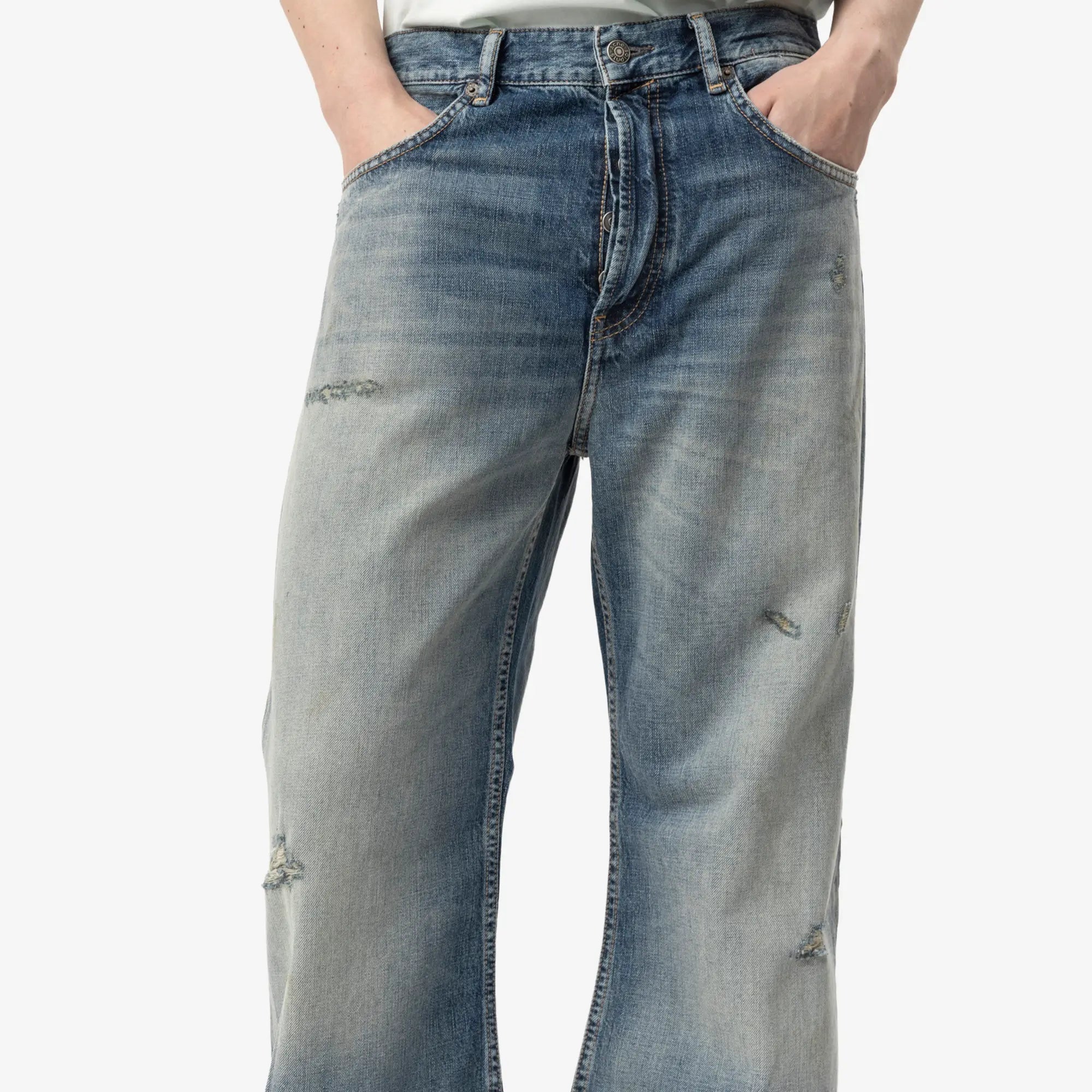 Acne Studios 2021M Daybreak Regular Fit Jeans Mid Blue - 5