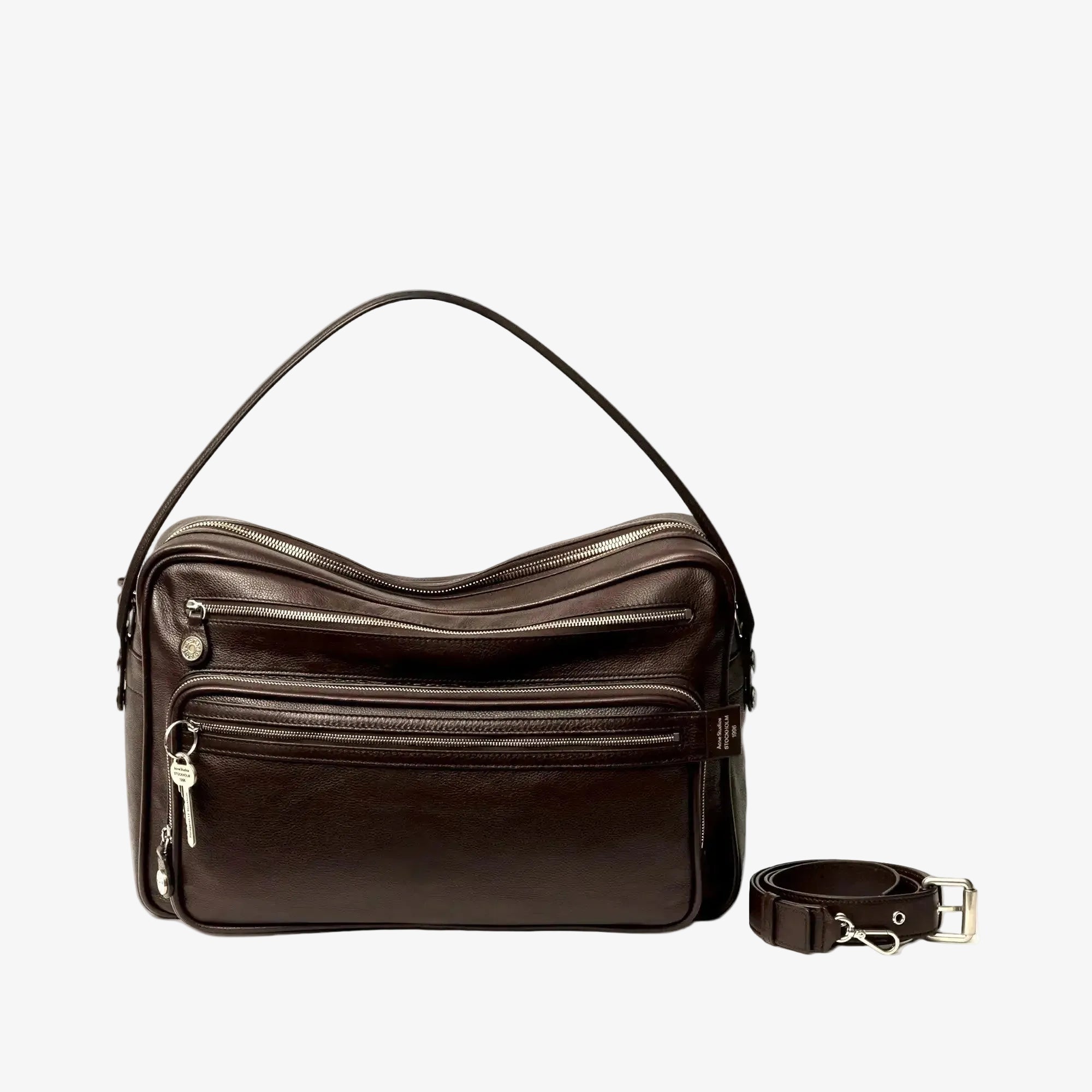 Acne Studios Camero Camera Bag Chocolate Brown - 1