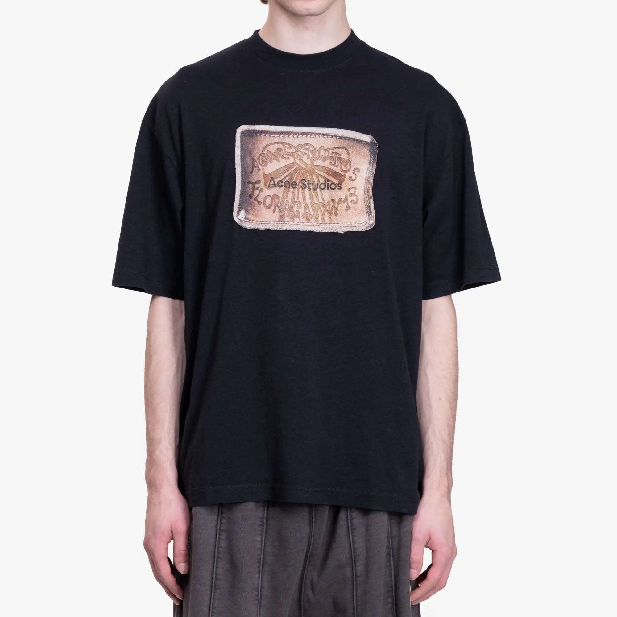Acne Studios Digital Bow Logo T-Shirt Faded Black - 1