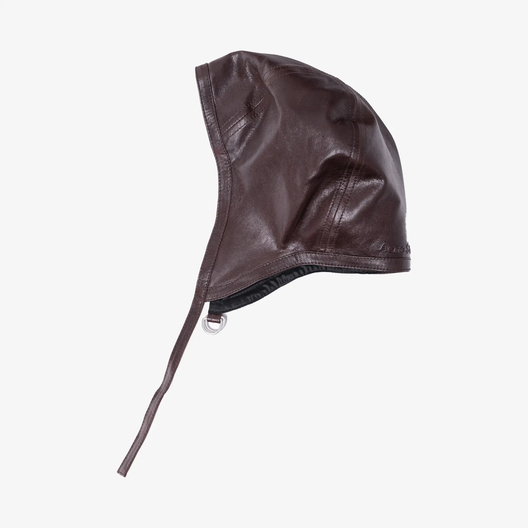 Acne Studios Leather Cap Brown - 1