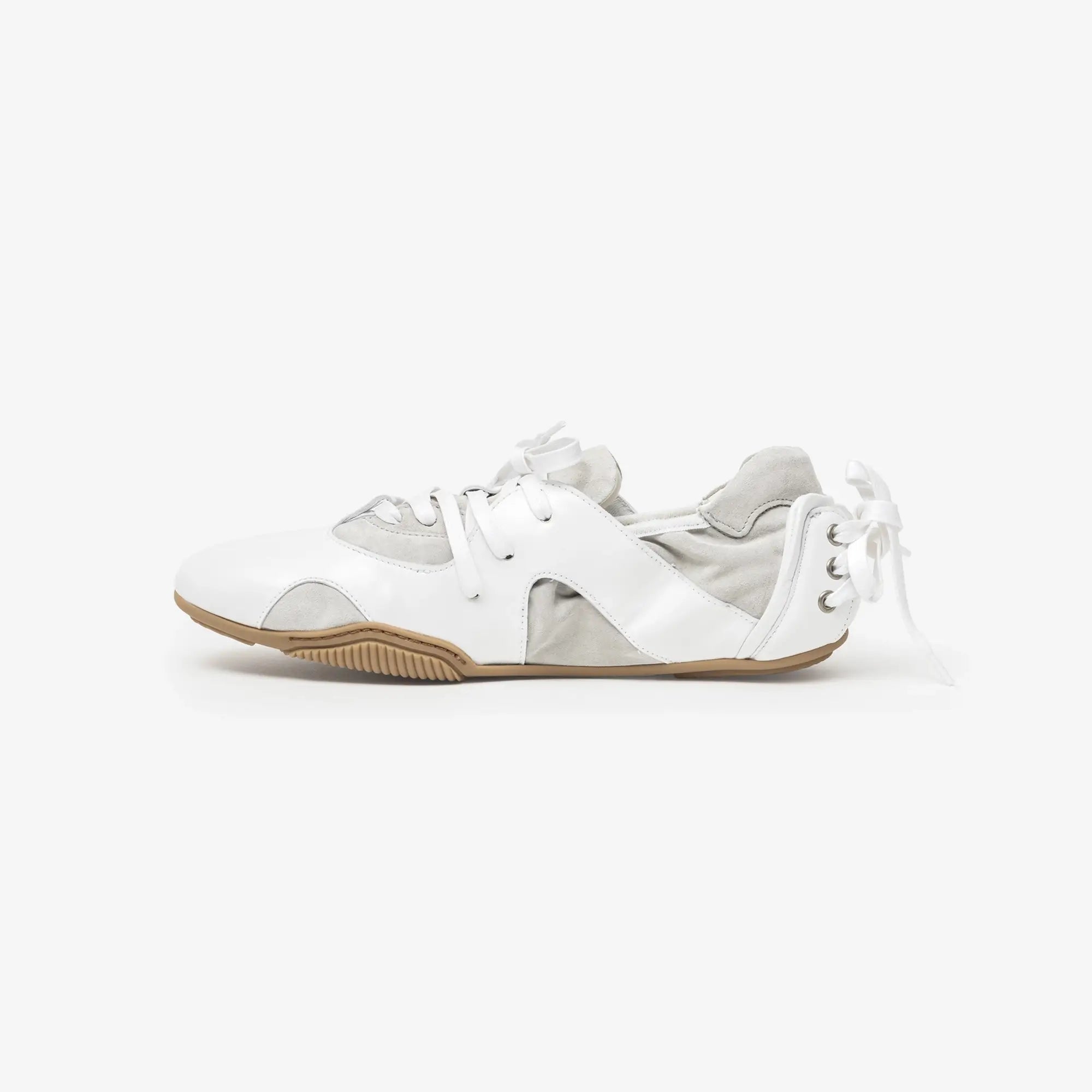 Acne Studios Leather Lace - Up Shoes Off White - 3