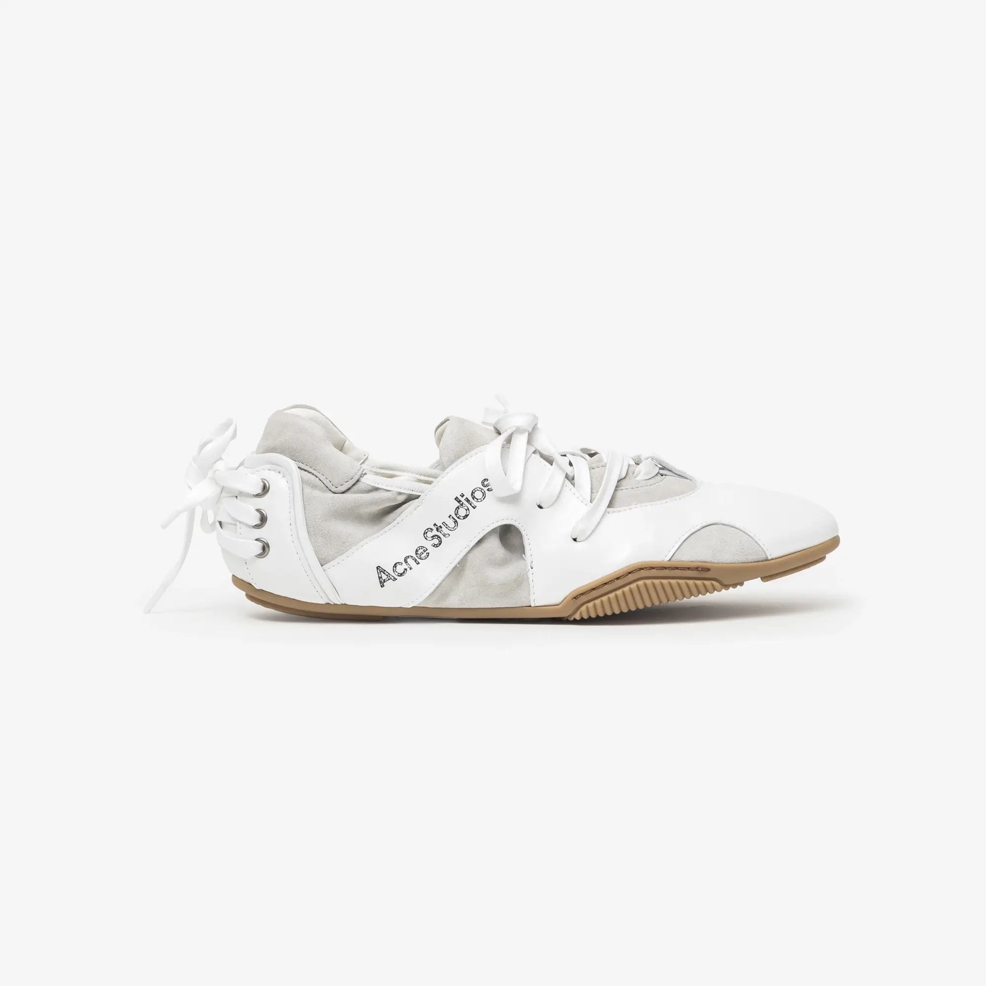 Acne Studios Leather Lace - Up Shoes Off White - 4
