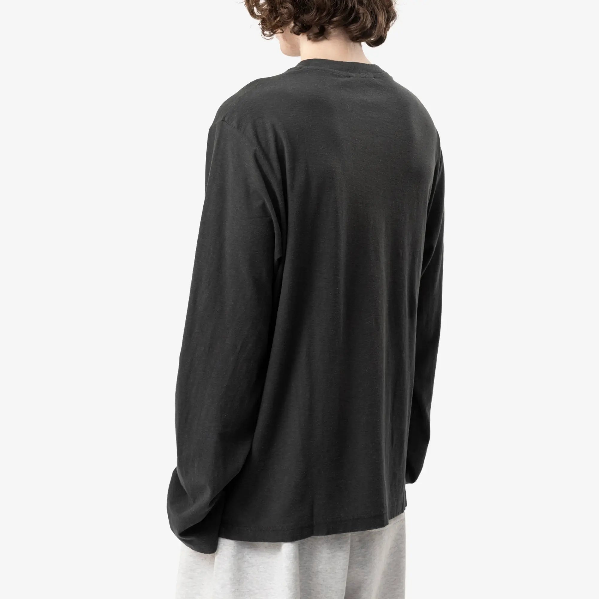Acne Studios Logo Long Sleeve T-Shirt Faded Black - 4