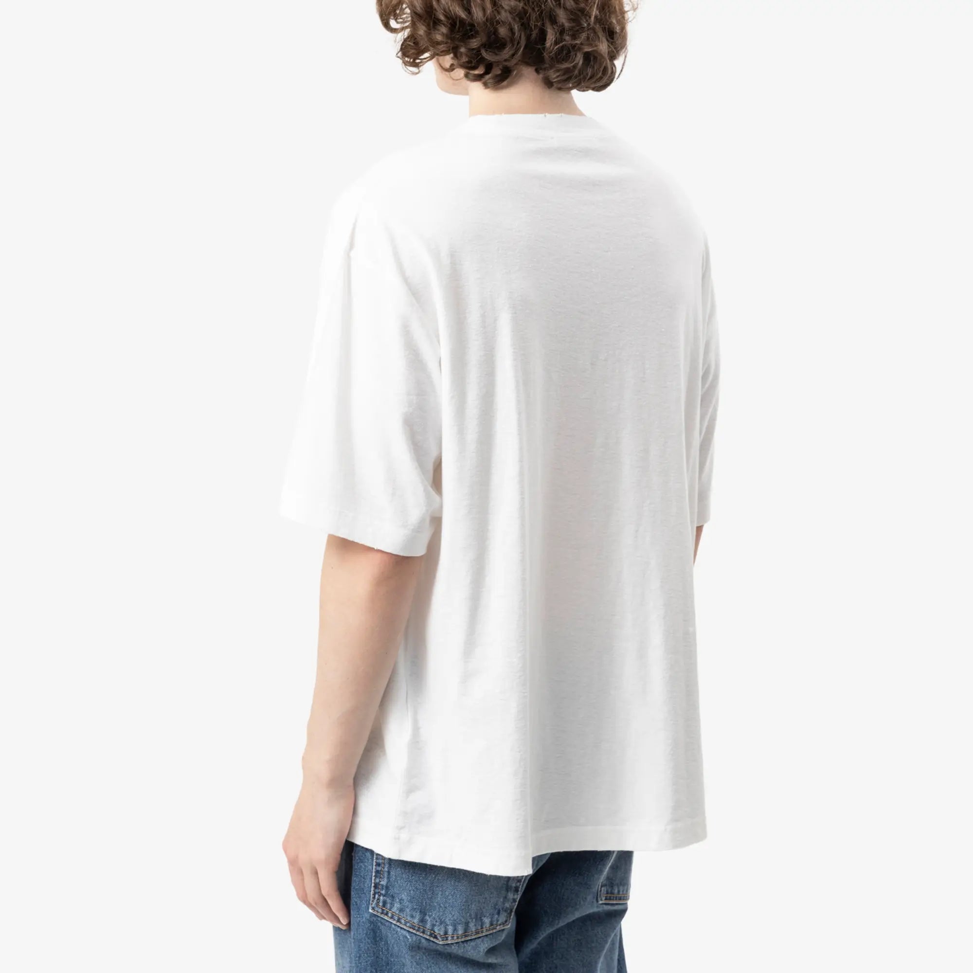 Acne Studios Logo Pocket T-Shirt Off White - 4