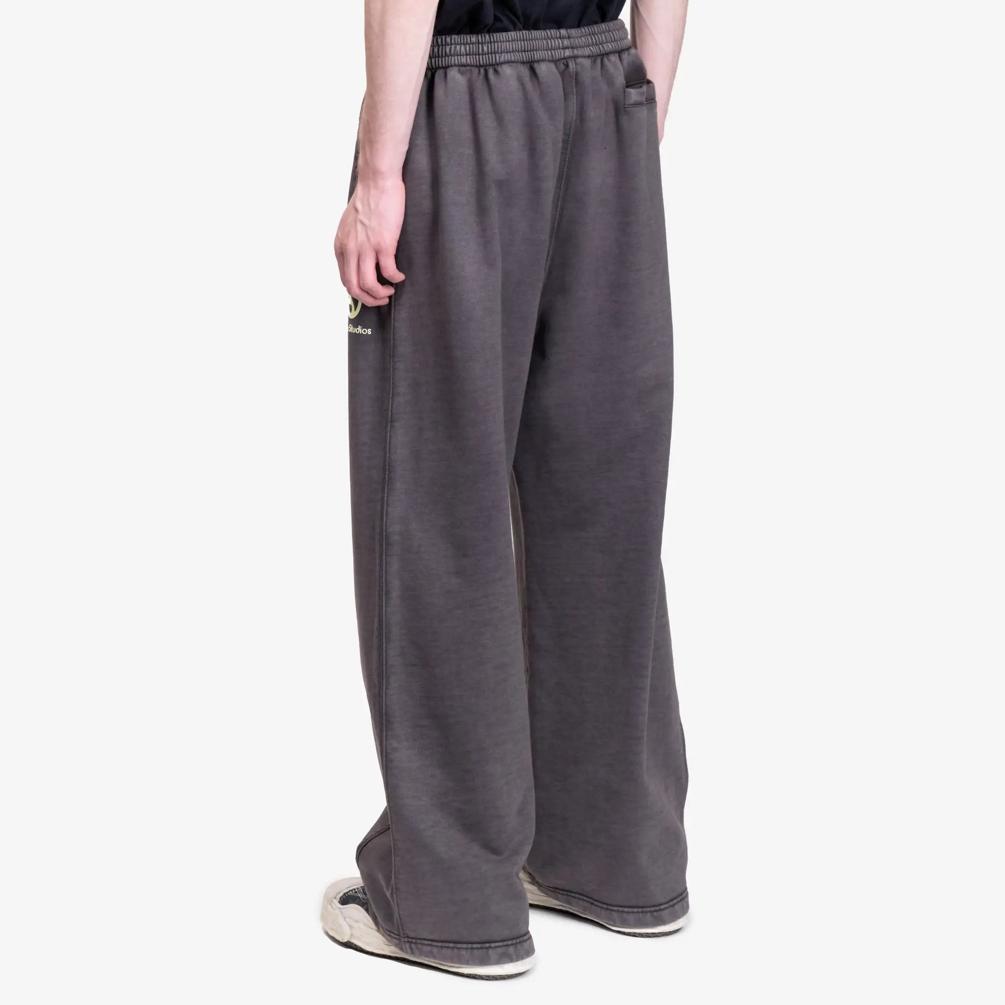 Acne Studios Logo Sweatpants Faded Black - 4