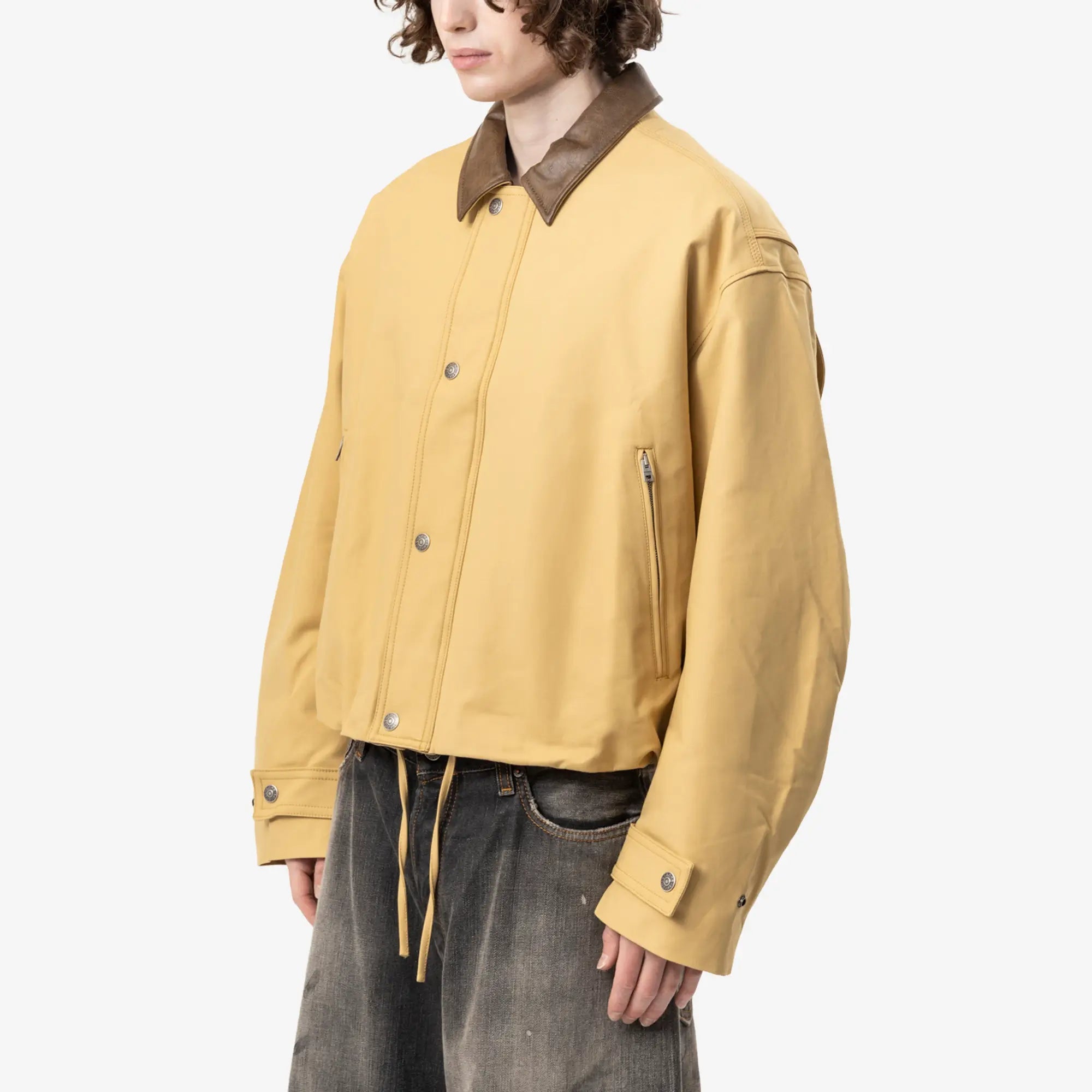 Acne Studios Twill Bomber Jacket Sand Beige - 3